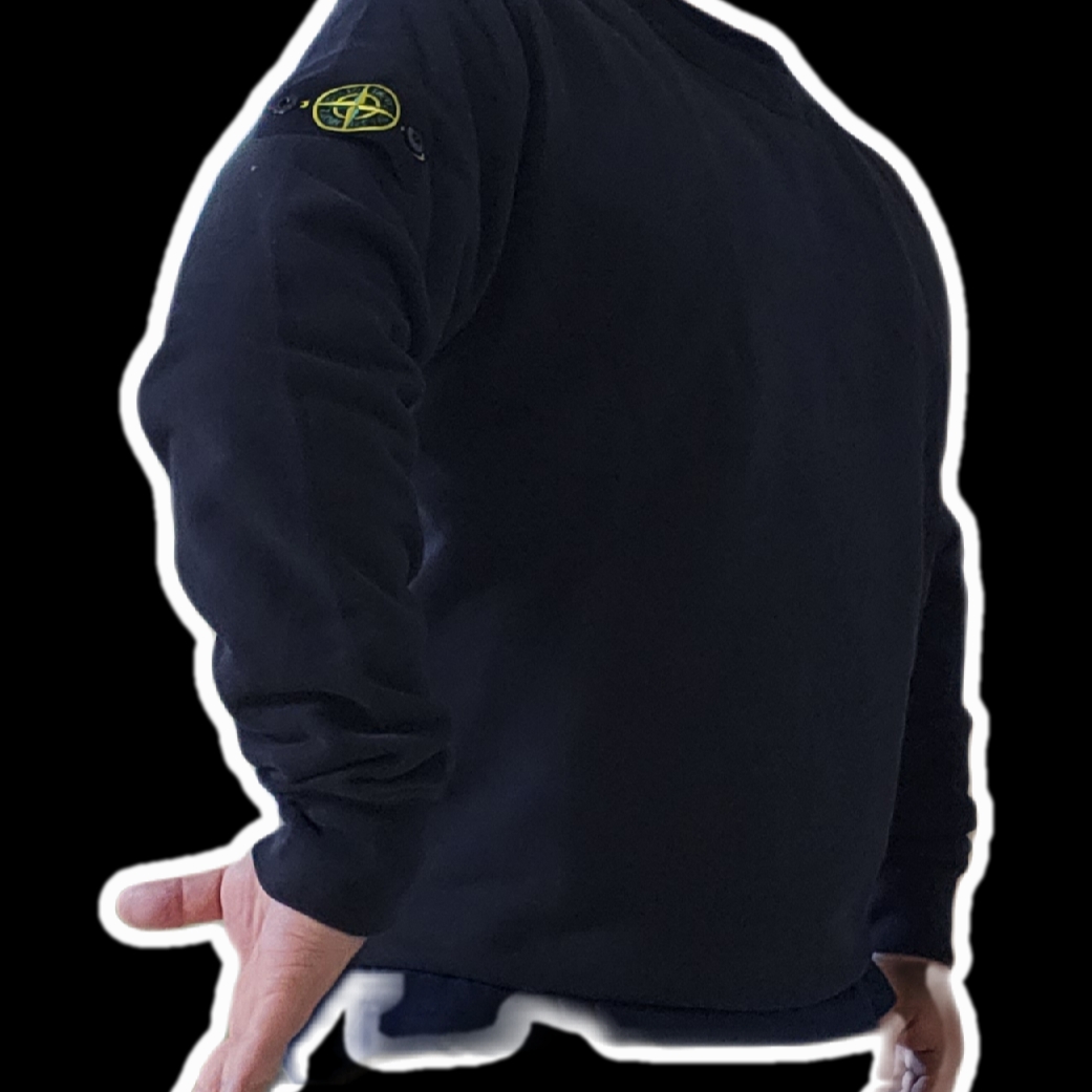 Stone Island 63020 Crewneck Sweatshirt Black - 22FW 착용 스타일 - 4