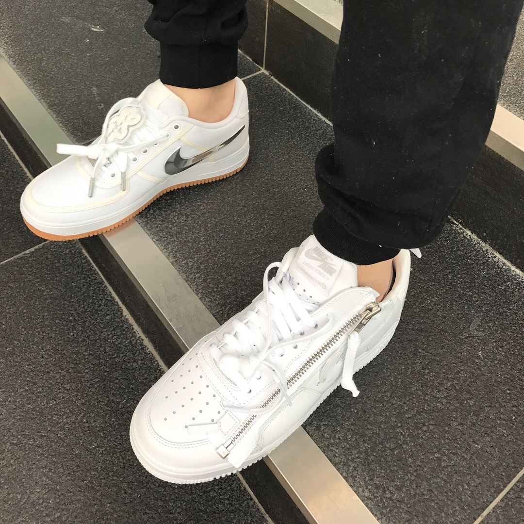 Nike x Acronym Lunar Force 1 SP AF100, Nike x Travis Scott Air Force 1 Low White 착용 스타일 - 1