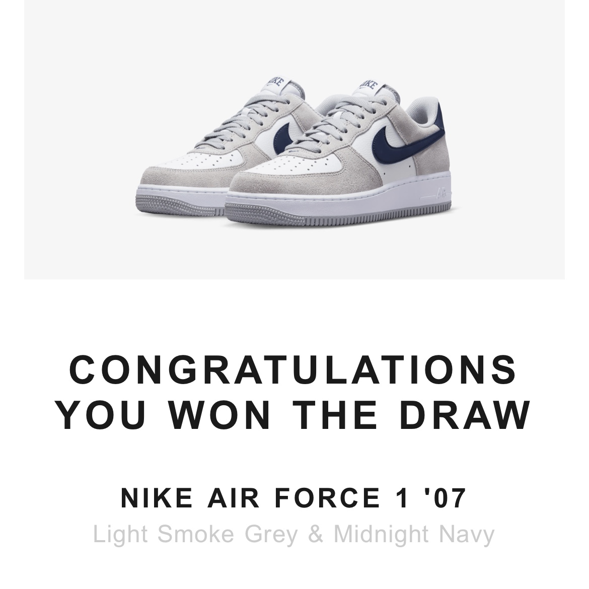 Nike Air Force 1 '07 Light Smoke Grey Midnight Navy 착용 스타일 - 5