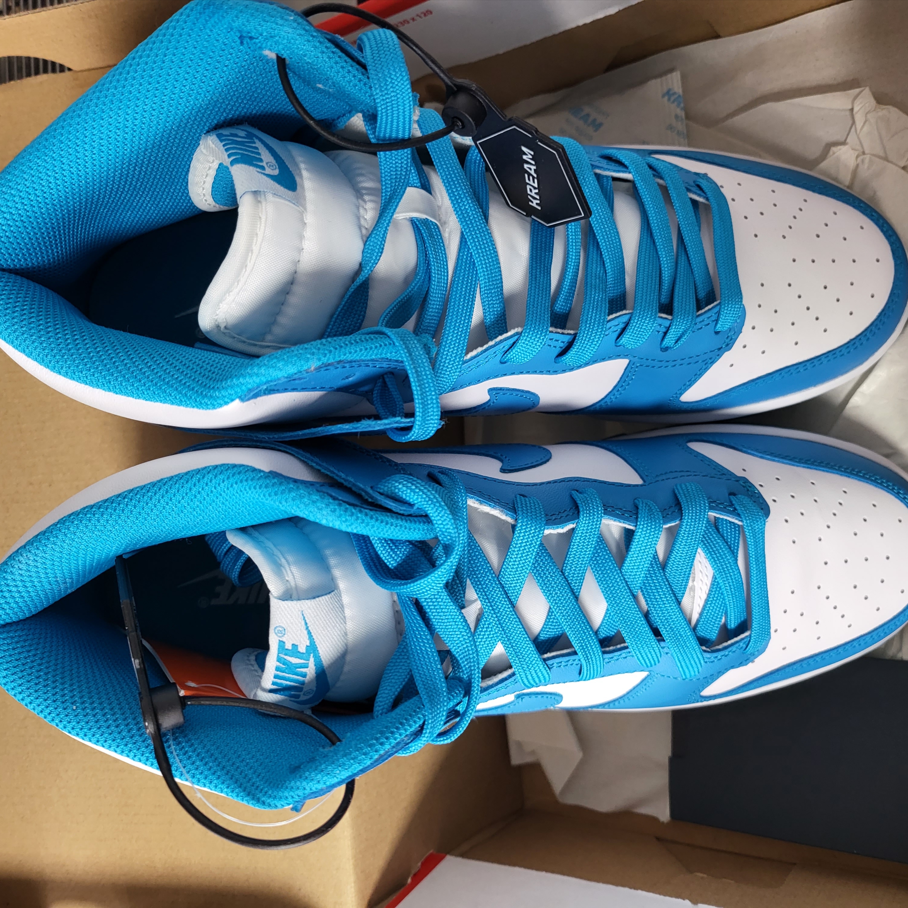 Nike Dunk High Retro Championship Blue 착용 스타일 - 4