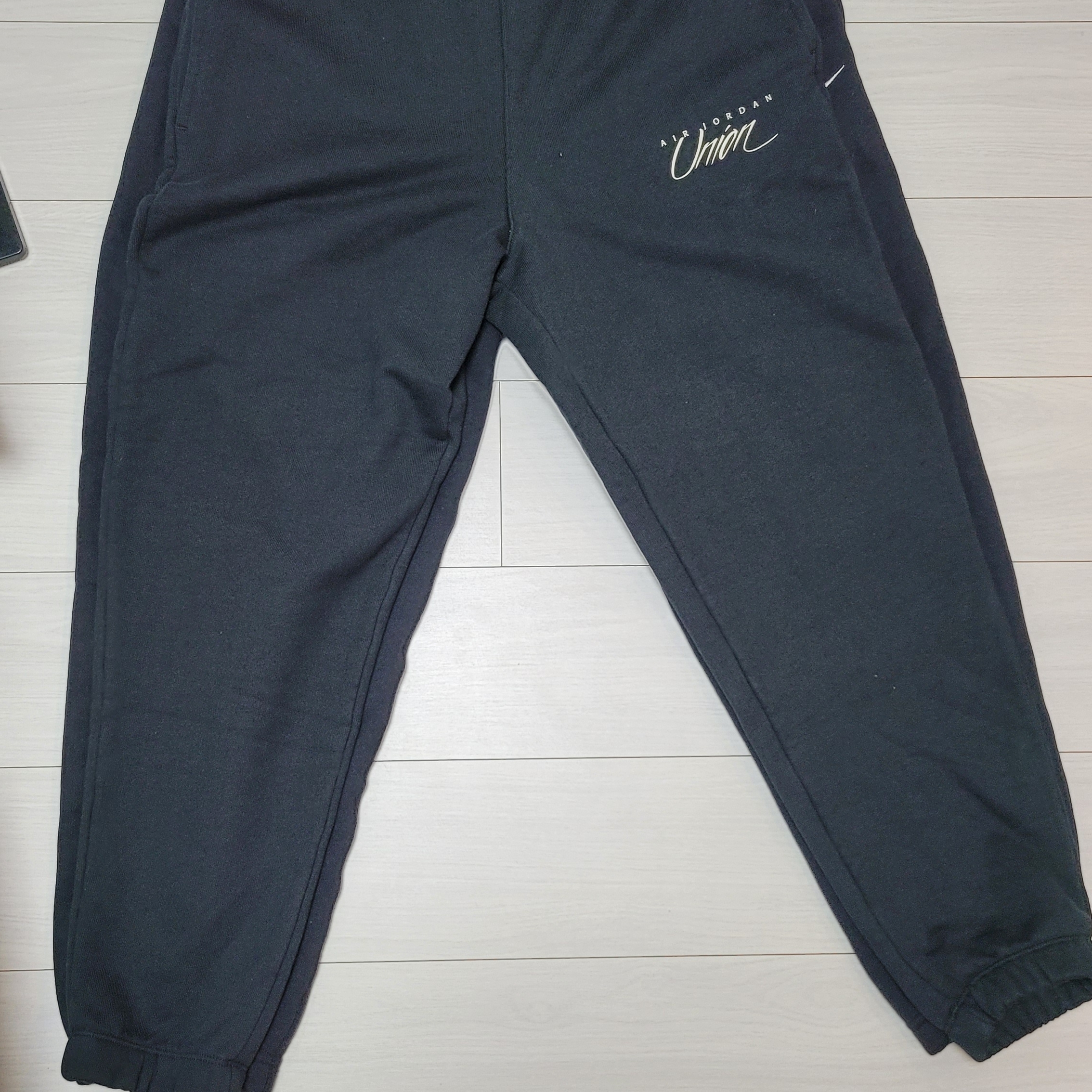 Jordan x Union Fleece Pants Black - Asia 착용 스타일 - 1