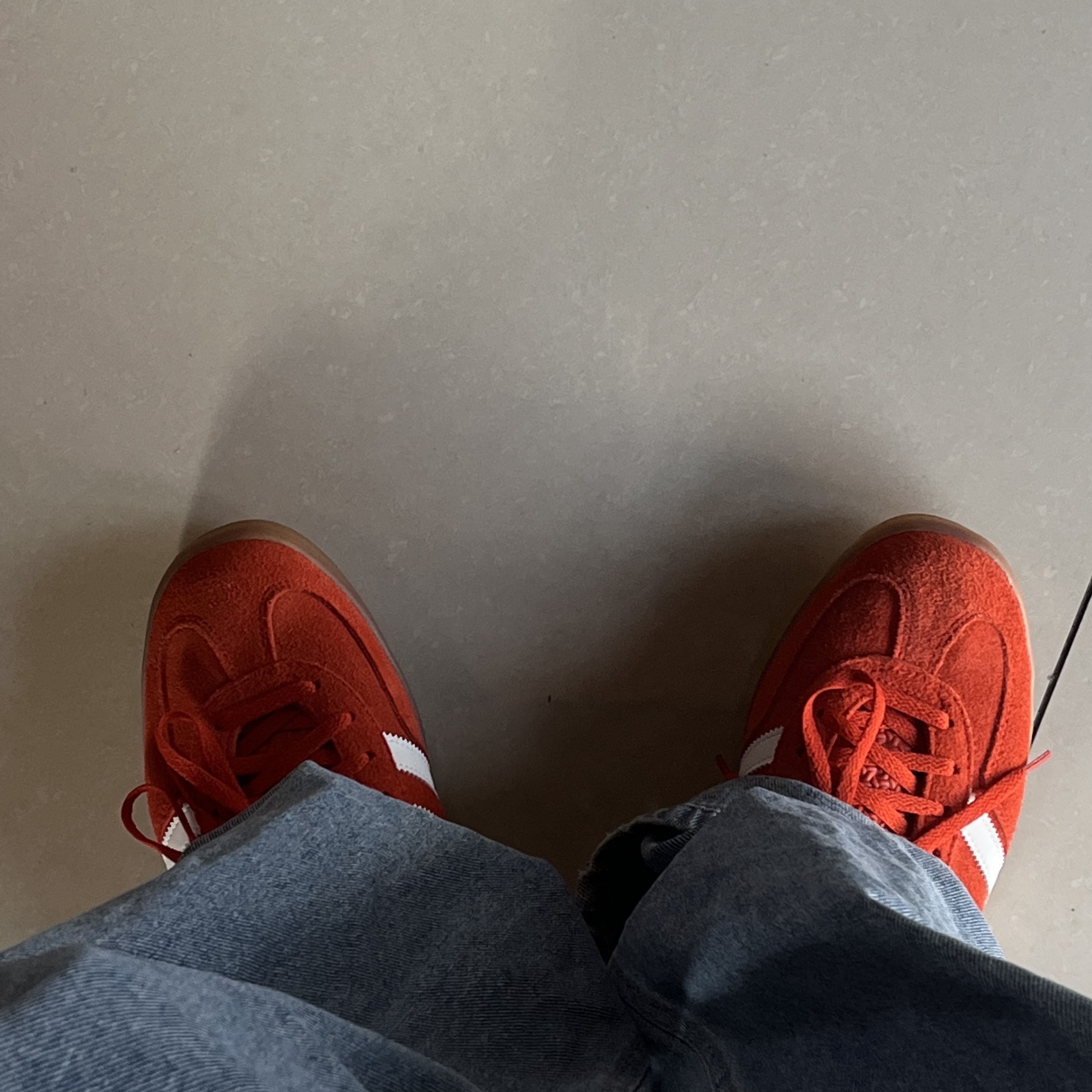 (W) Adidas Gazelle Indoor Bold Orange Cloud White 착용 스타일 - 1