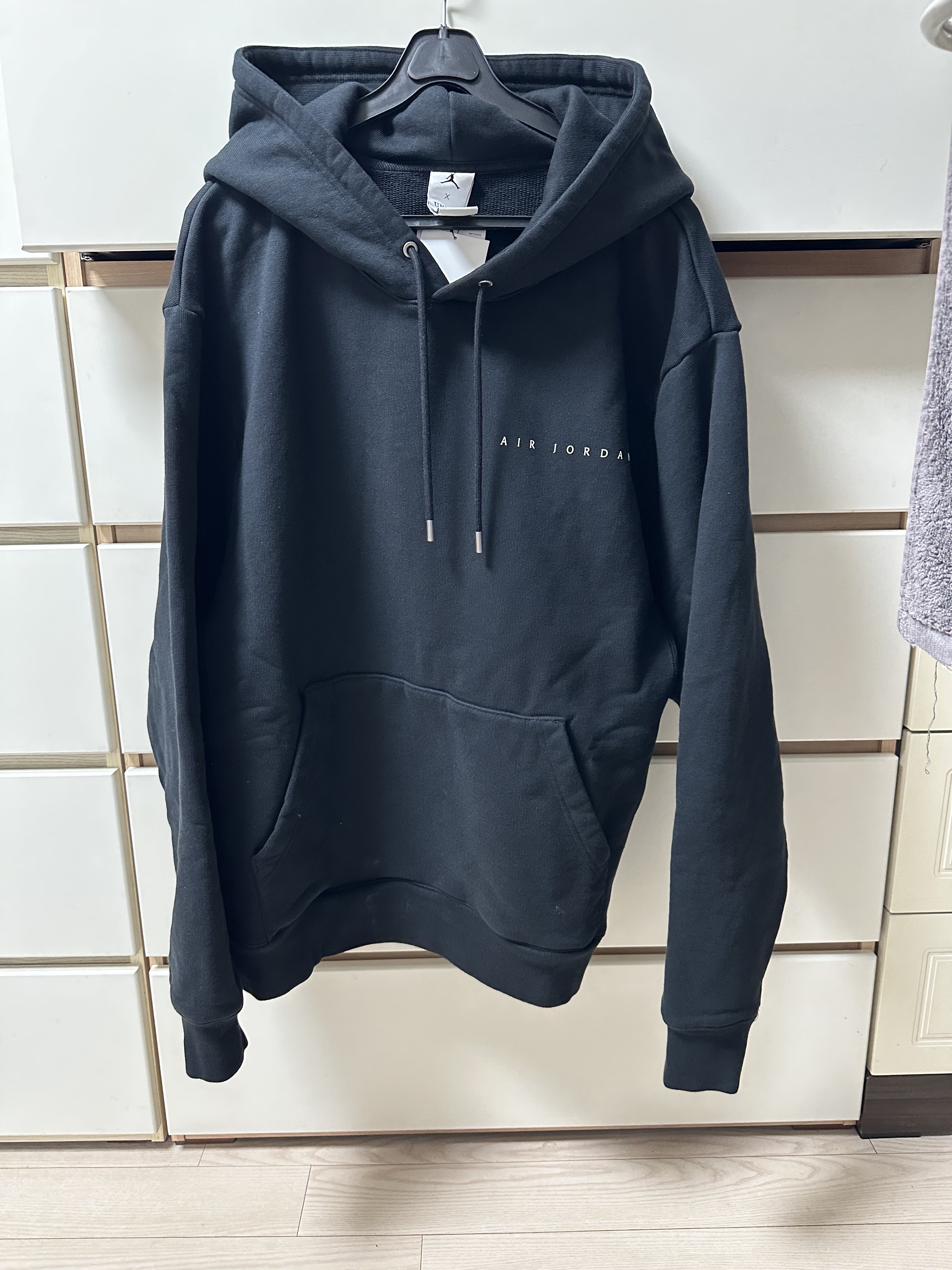 Jordan x Union Fleece Hoodie Black - Asia 착용 스타일 - 1