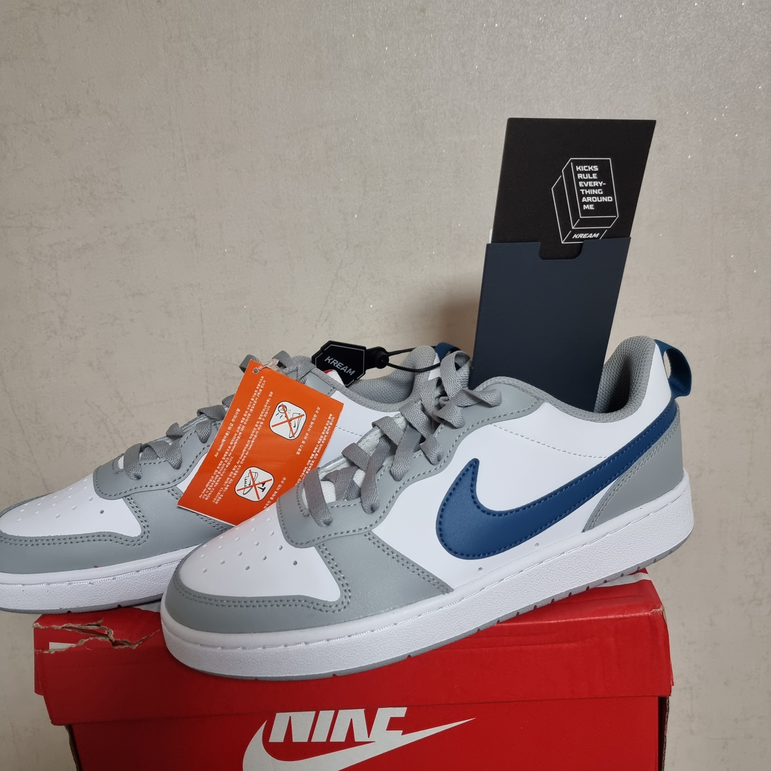 (GS) Nike Court Borough Low 2 Light Smoke Grey 착용 스타일