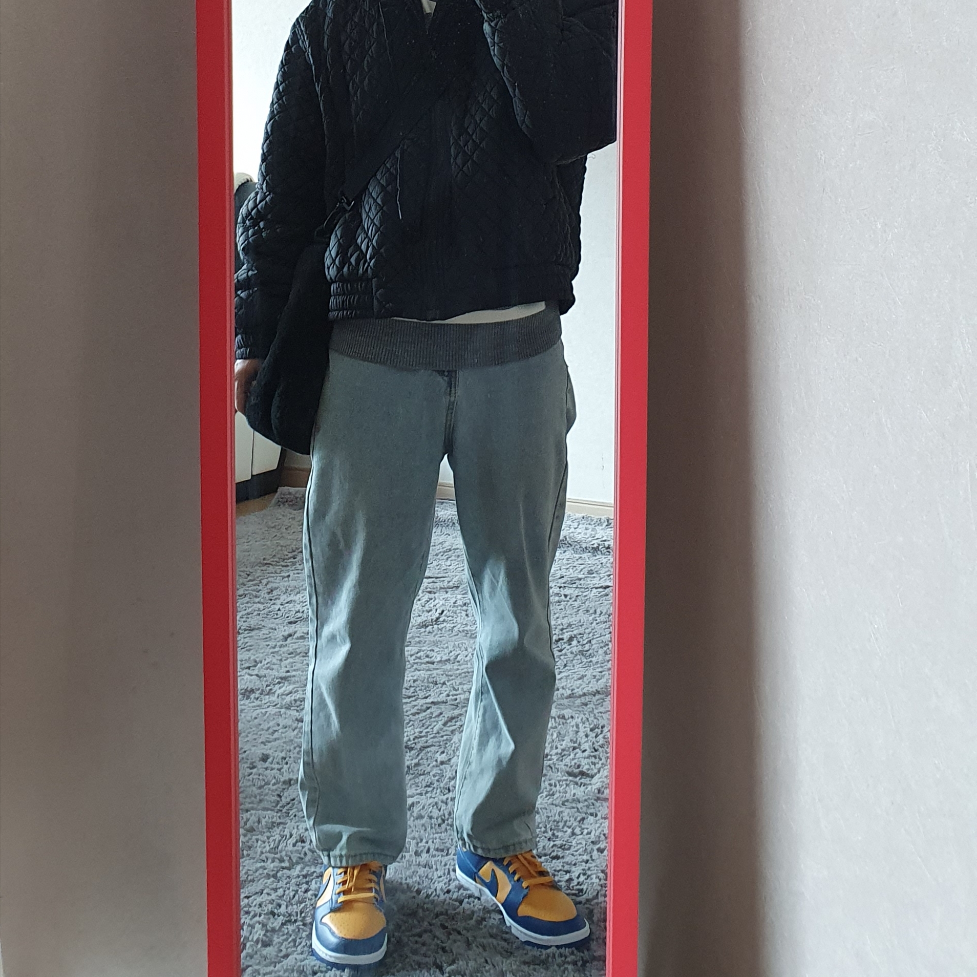 Nike Dunk Low Retro Blue Jay and University Gold ์ฐฉ์ฉ ์คํ์ผ - 2