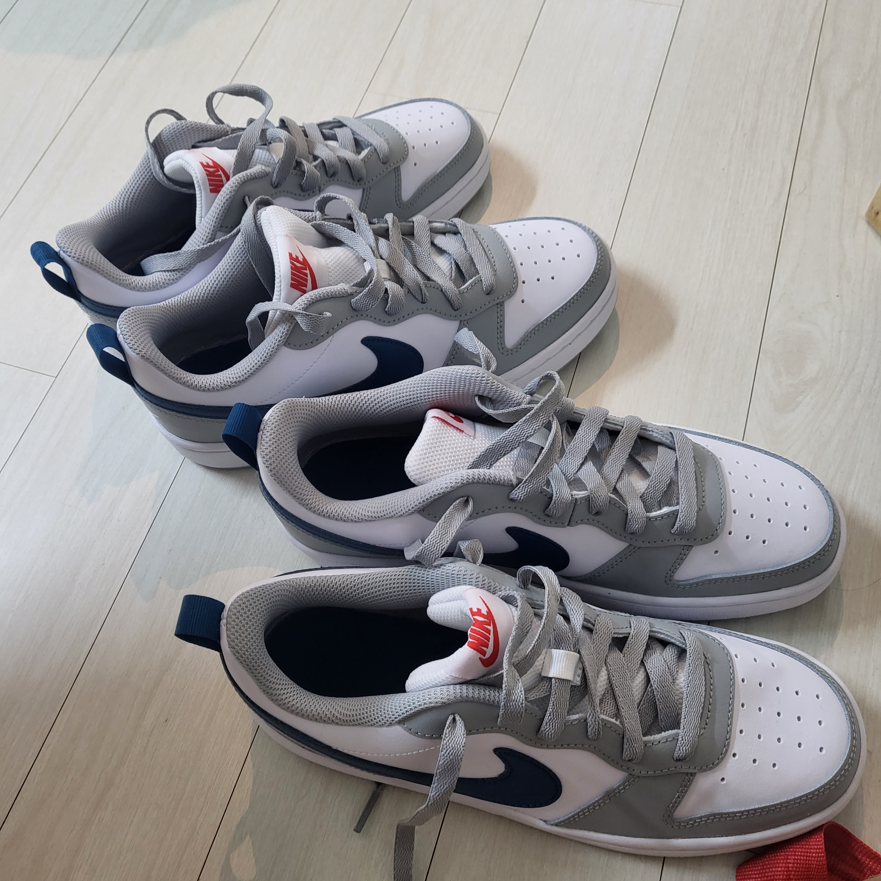 (GS) Nike Court Borough Low 2 Light Smoke Grey 착용 스타일
