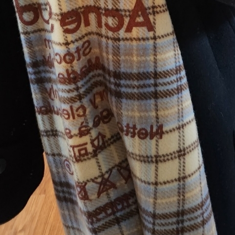 Acne Studios Checked Wool Muffler Oat Beige Brown, Undermycar Legion.02 Balmacaan Oversized Wool Coat Black 착용 스타일 - 3