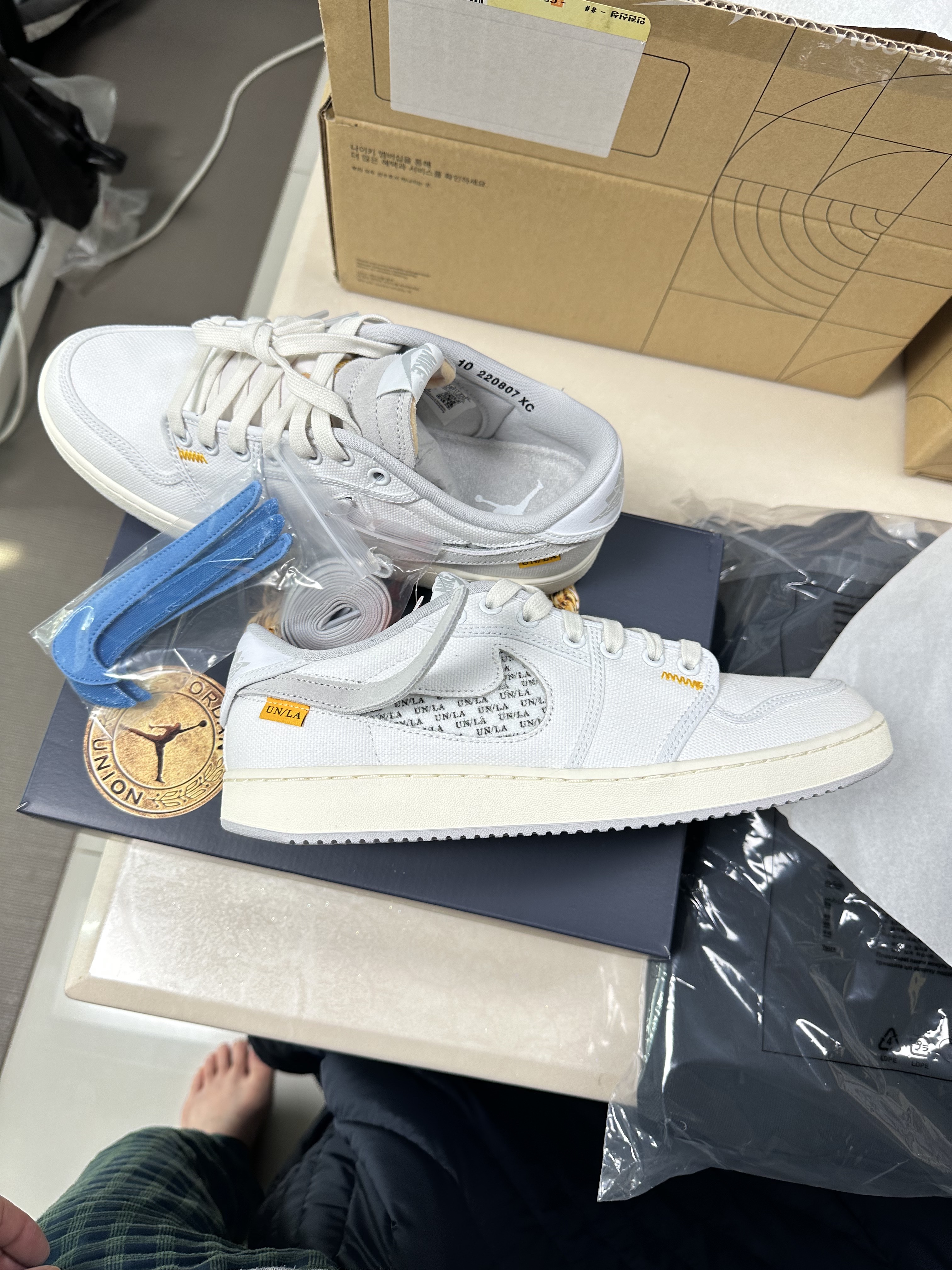 Jordan 1 x Union KO Low White 착용 스타일 - 2