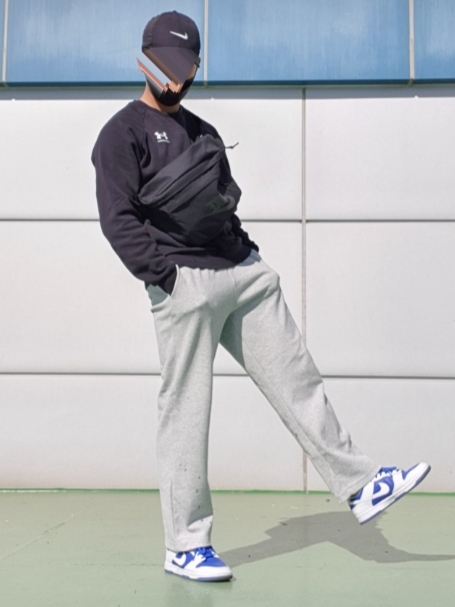 Nike Dunk Low Retro Racer Blue and White 착용 스타일