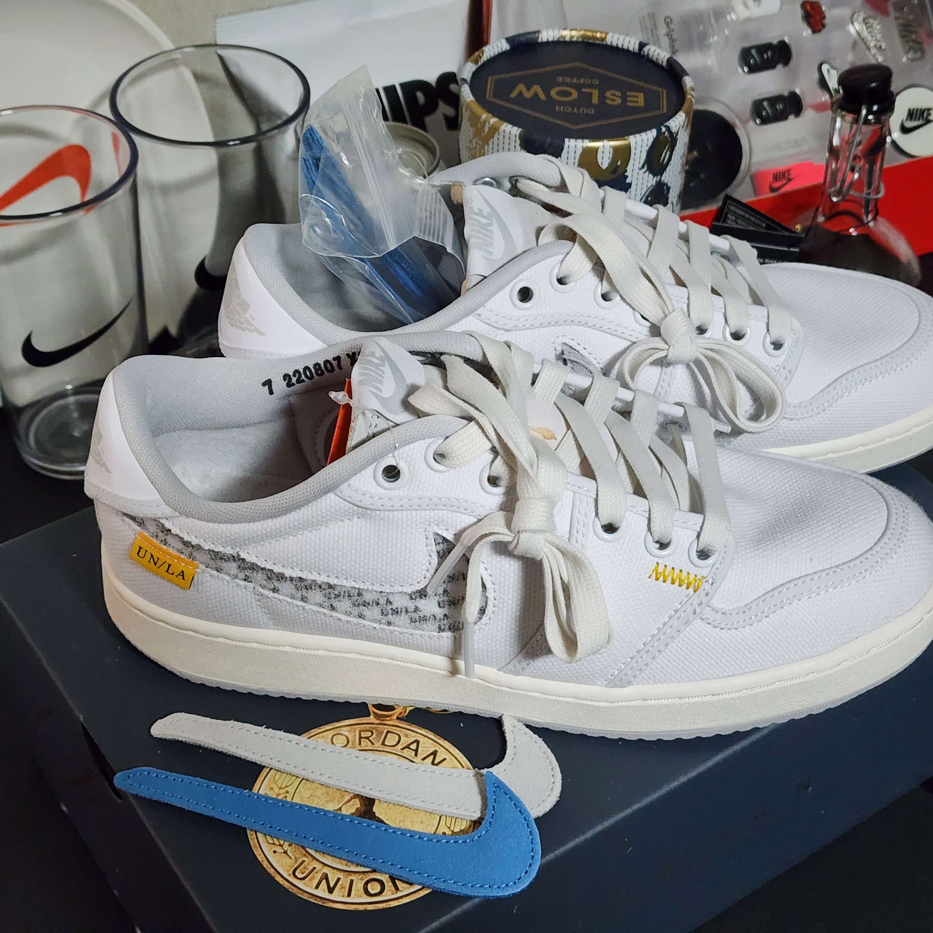 Jordan 1 x Union KO Low White 착용 스타일 - 4
