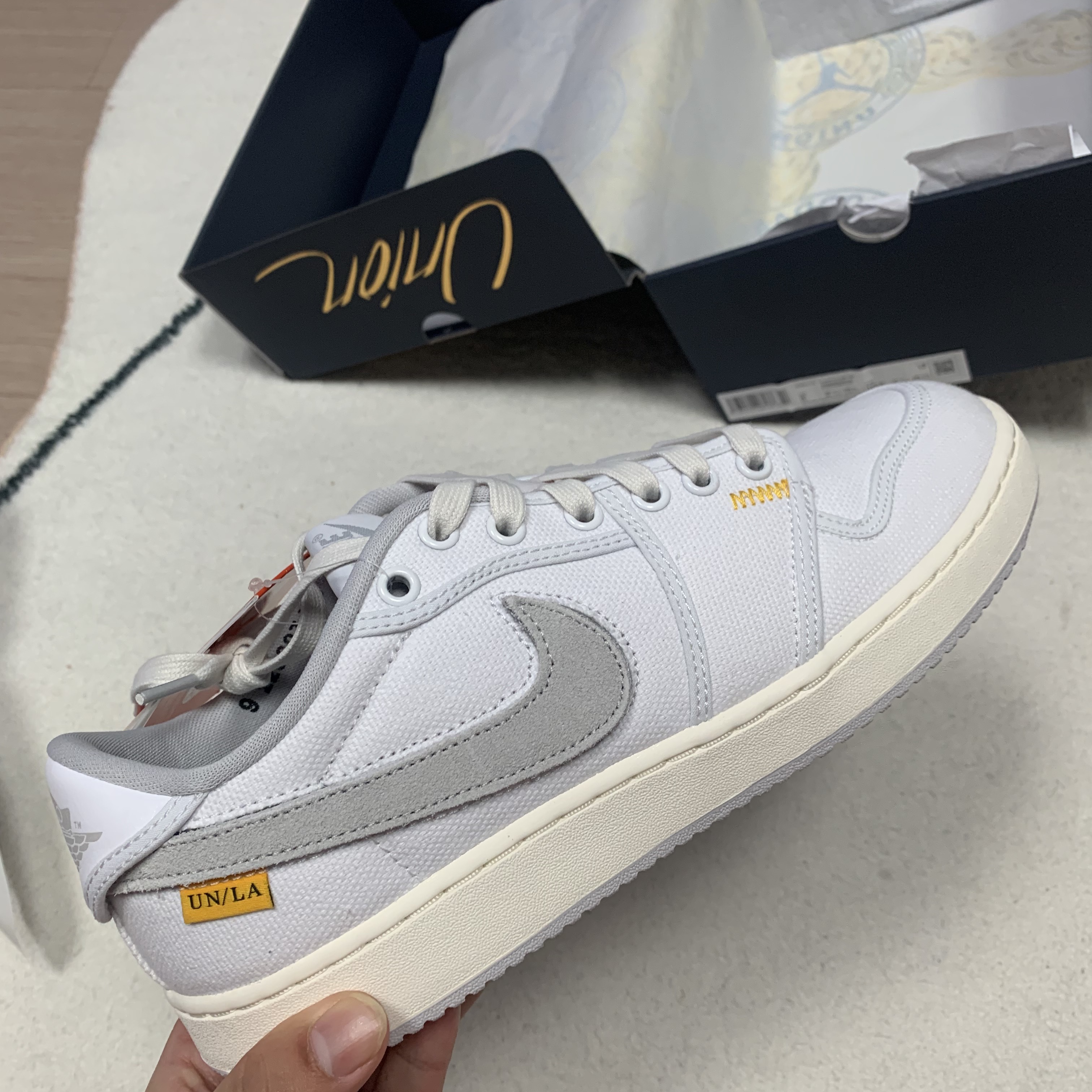 Jordan 1 x Union KO Low White 착용 스타일 - 3