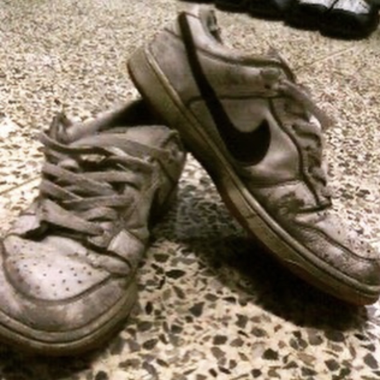 Nike SB Dunk Low Pro Orange Label White, Nike SB Dunk Low Pro White and Gum Light Brown 착용 스타일 - 3