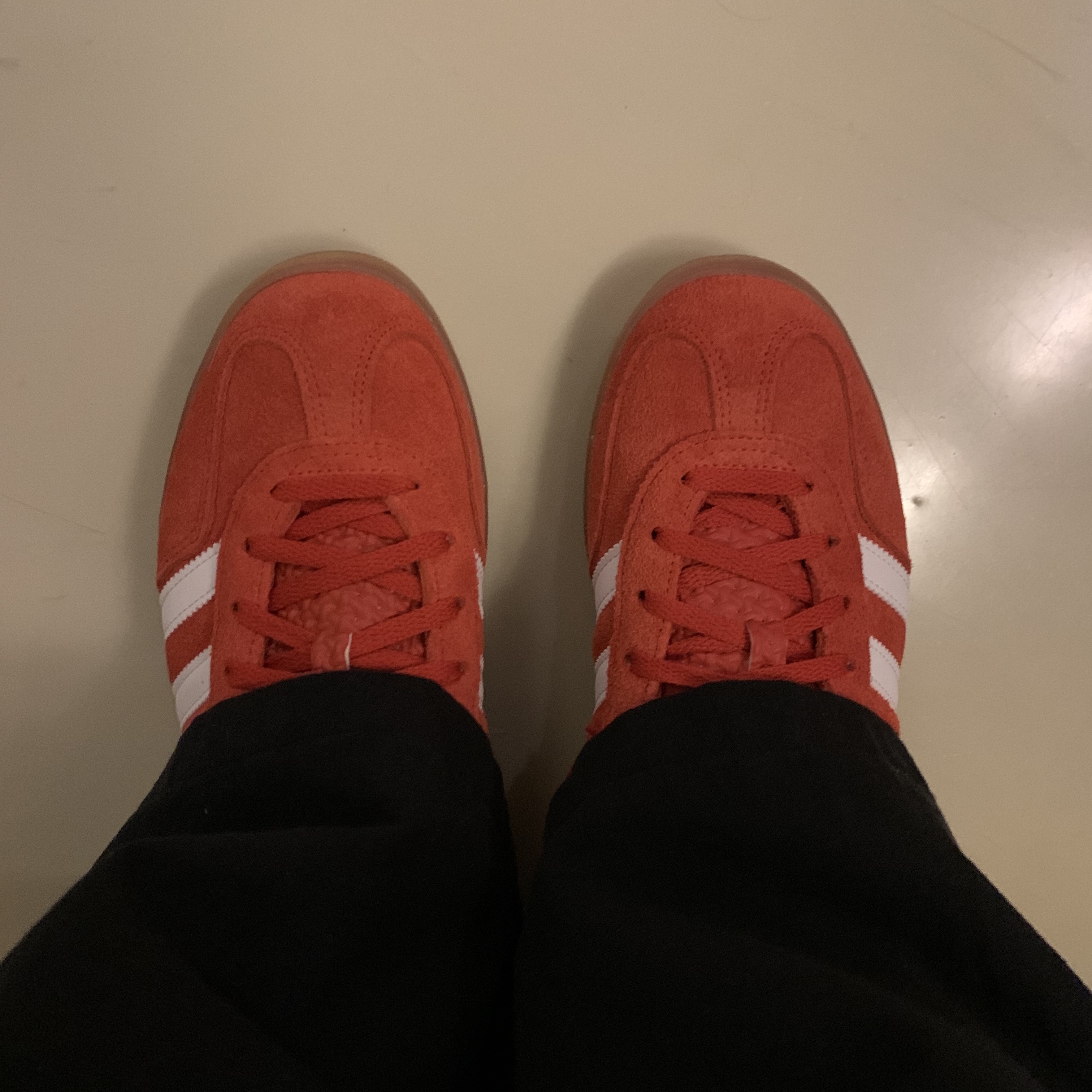 (W) Adidas Gazelle Indoor Bold Orange Cloud White 착용 스타일 - 3