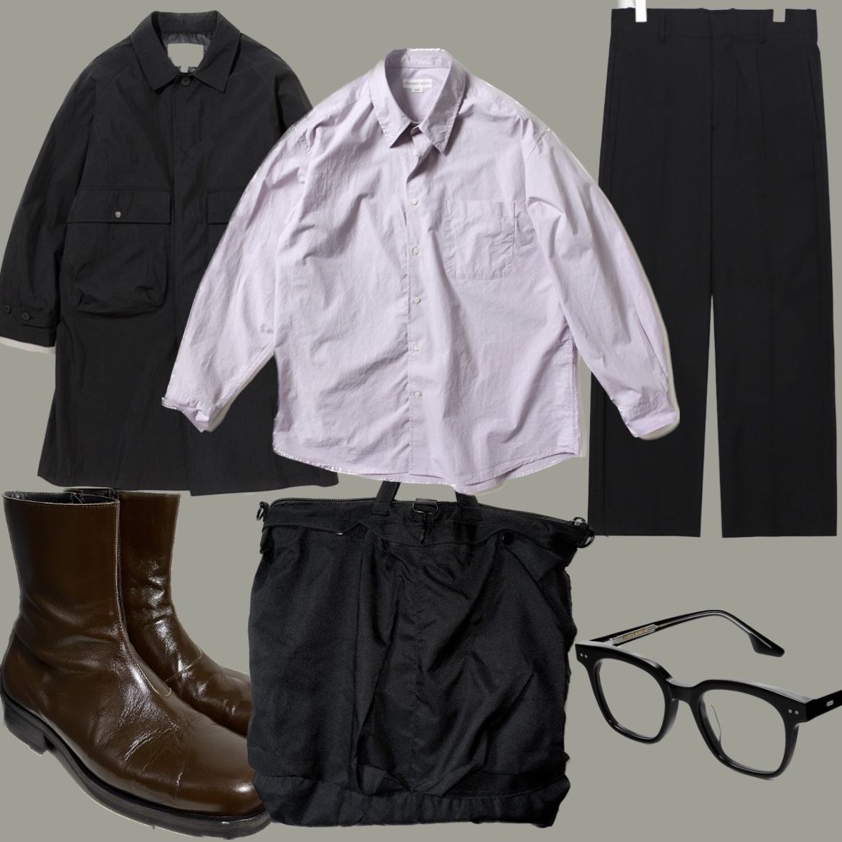 Our Legacy Camion Boot Olive Leather 착용 스타일