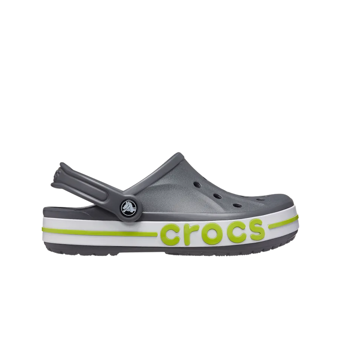 크록스 바야밴드 클로그 슬레이트 그레이 라임 펀치(Crocs Bayaband Clog Slate Grey Lime Punch)