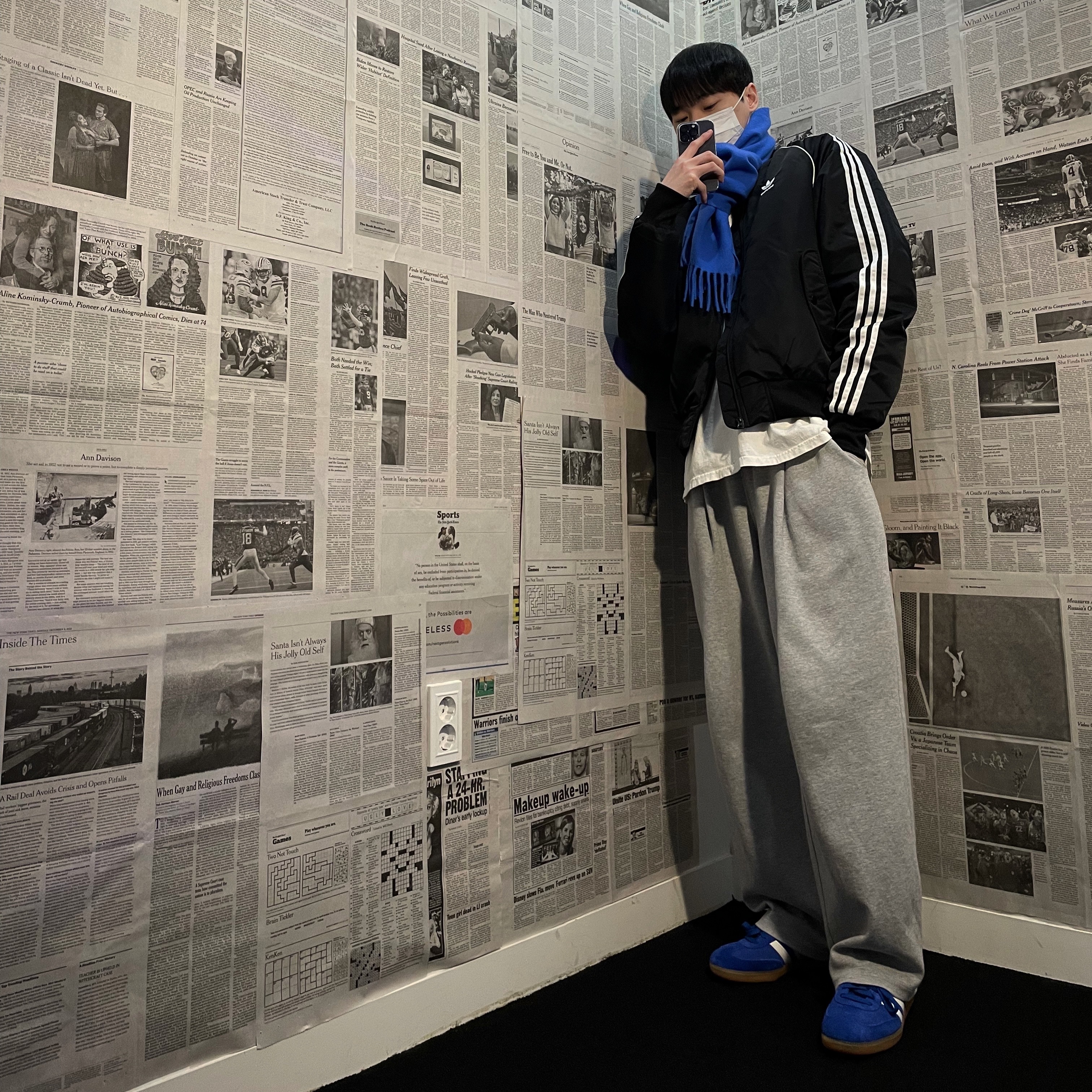 Adidas Samba OG Royal Blue 착용 스타일