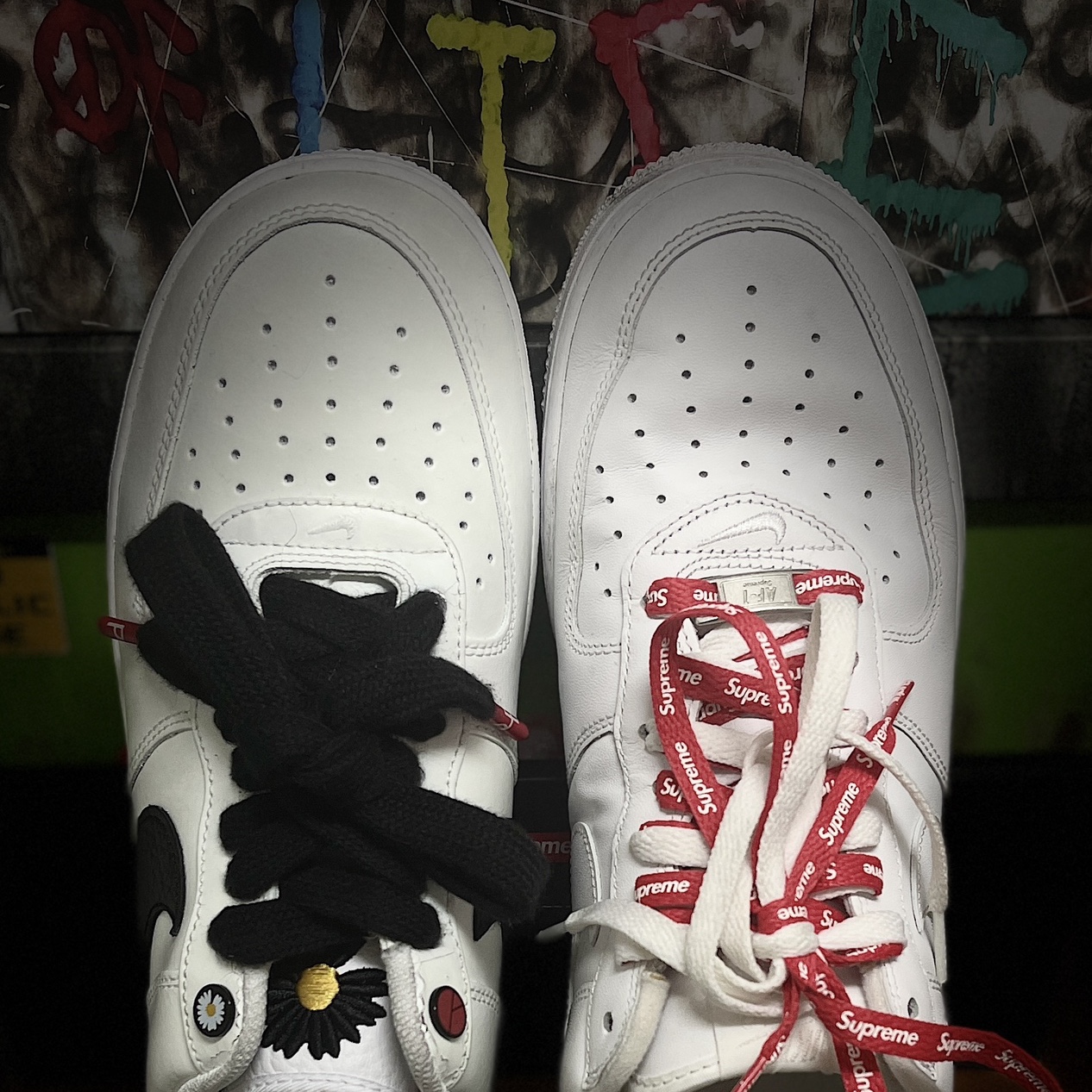 Nike x Peaceminusone Air Force 1 Low Para-Noise 2.0, Nike x Supreme Air Force 1 Low White 착용 스타일 - 1