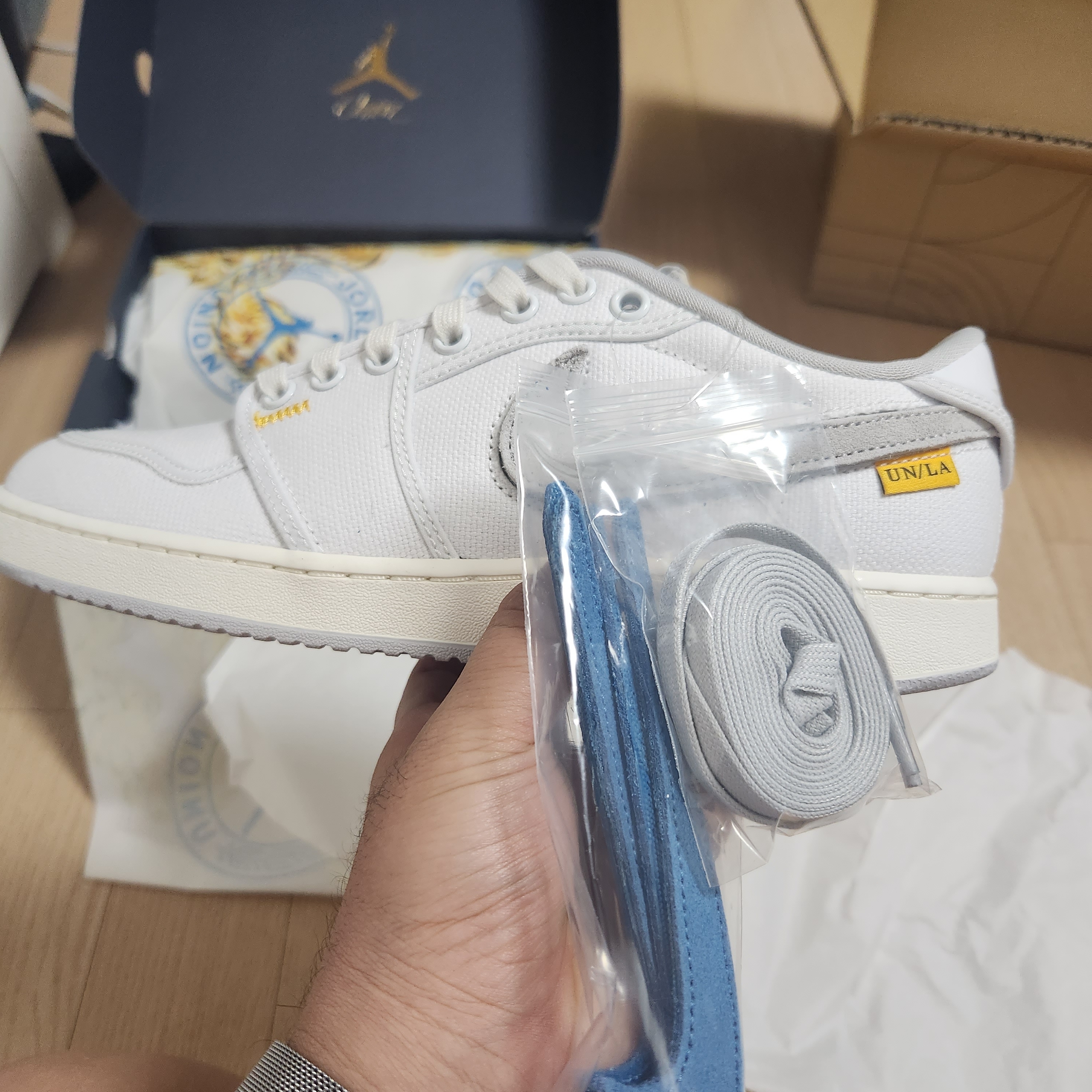 Jordan 1 x Union KO Low White 착용 스타일 - 3