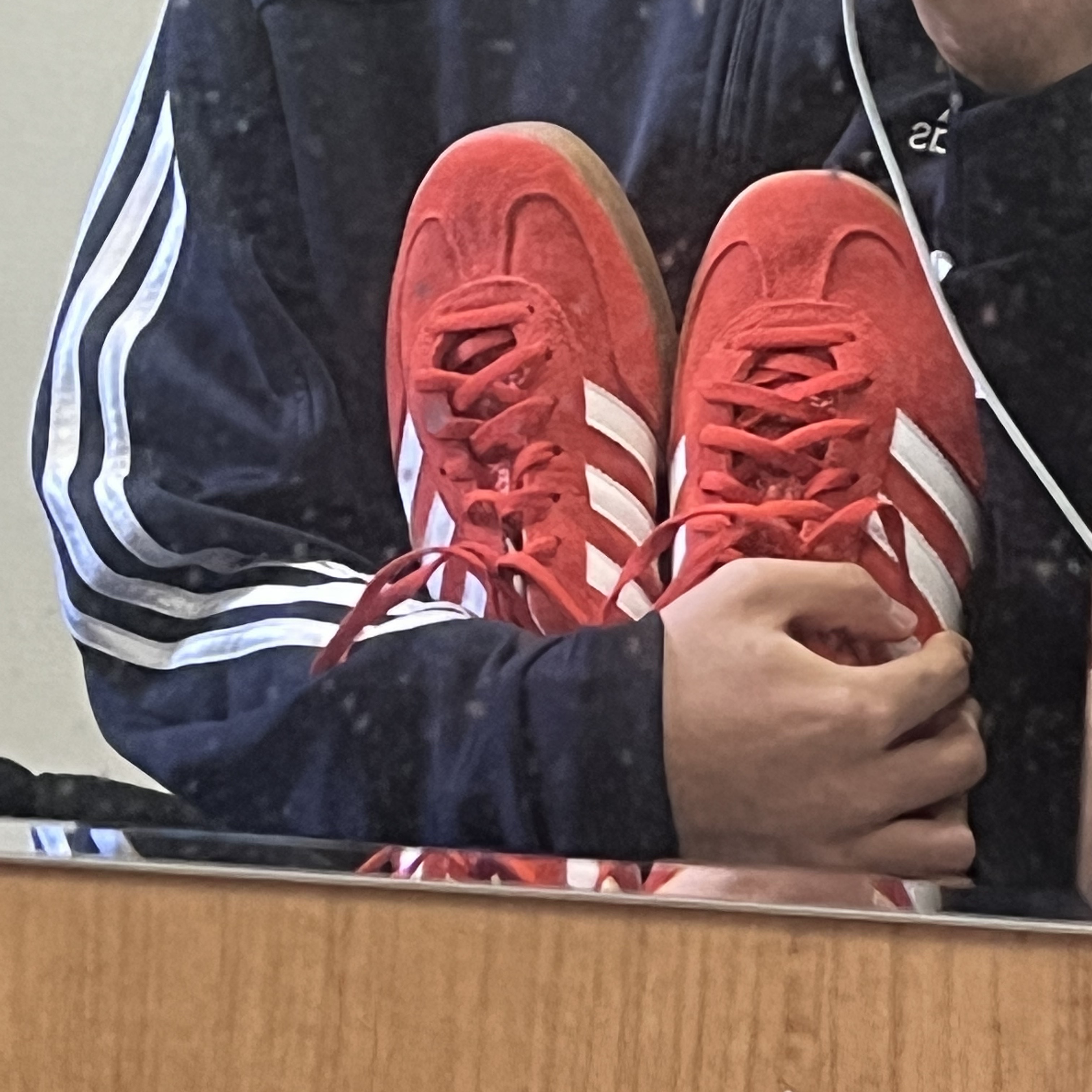 (W) Adidas Gazelle Indoor Bold Orange Cloud White 착용 스타일 - 2