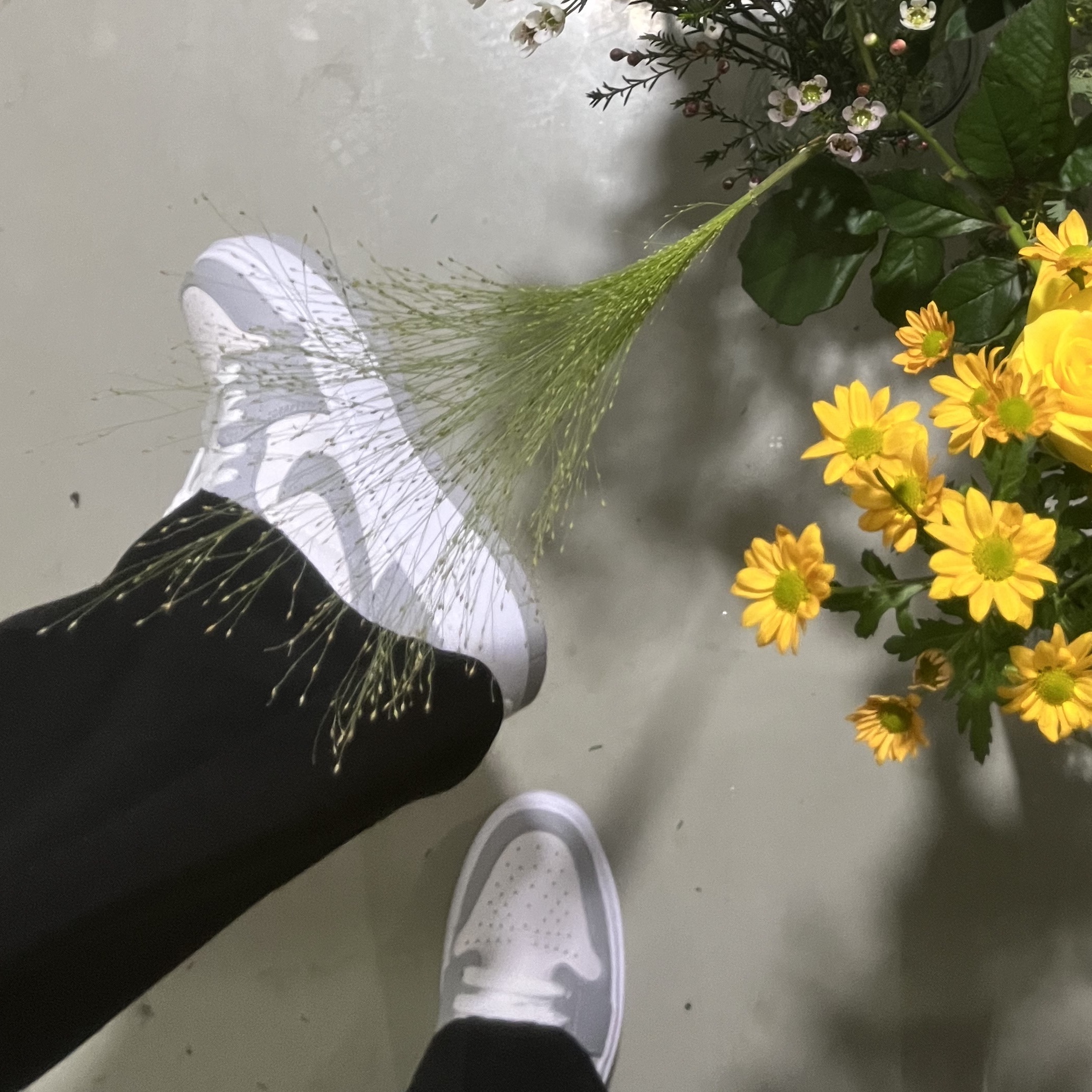 (W) Jordan 1 Elevate Low White and Wolf Grey 착용 스타일