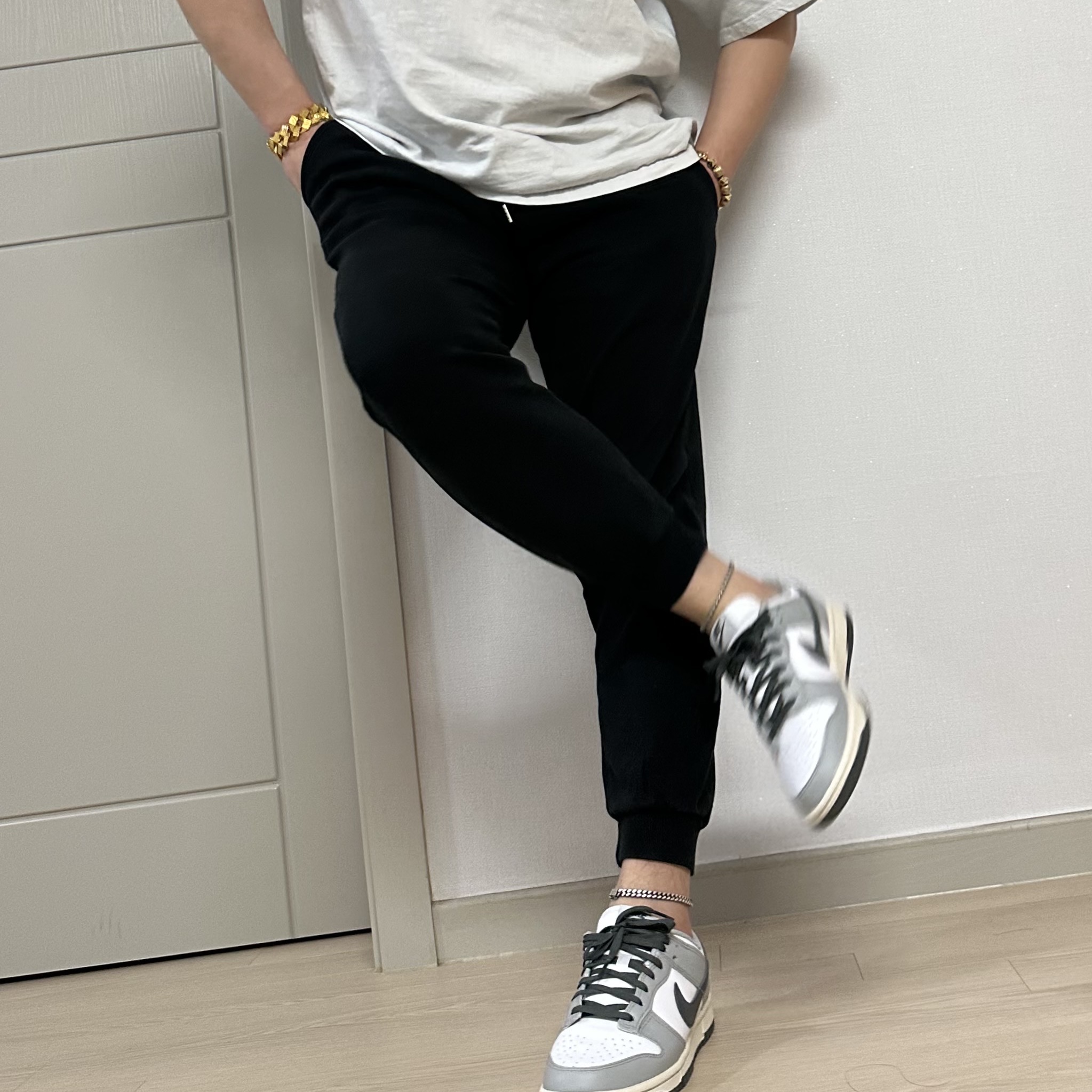 (W) Nike Dunk Low Light Smoke Grey 착용 스타일