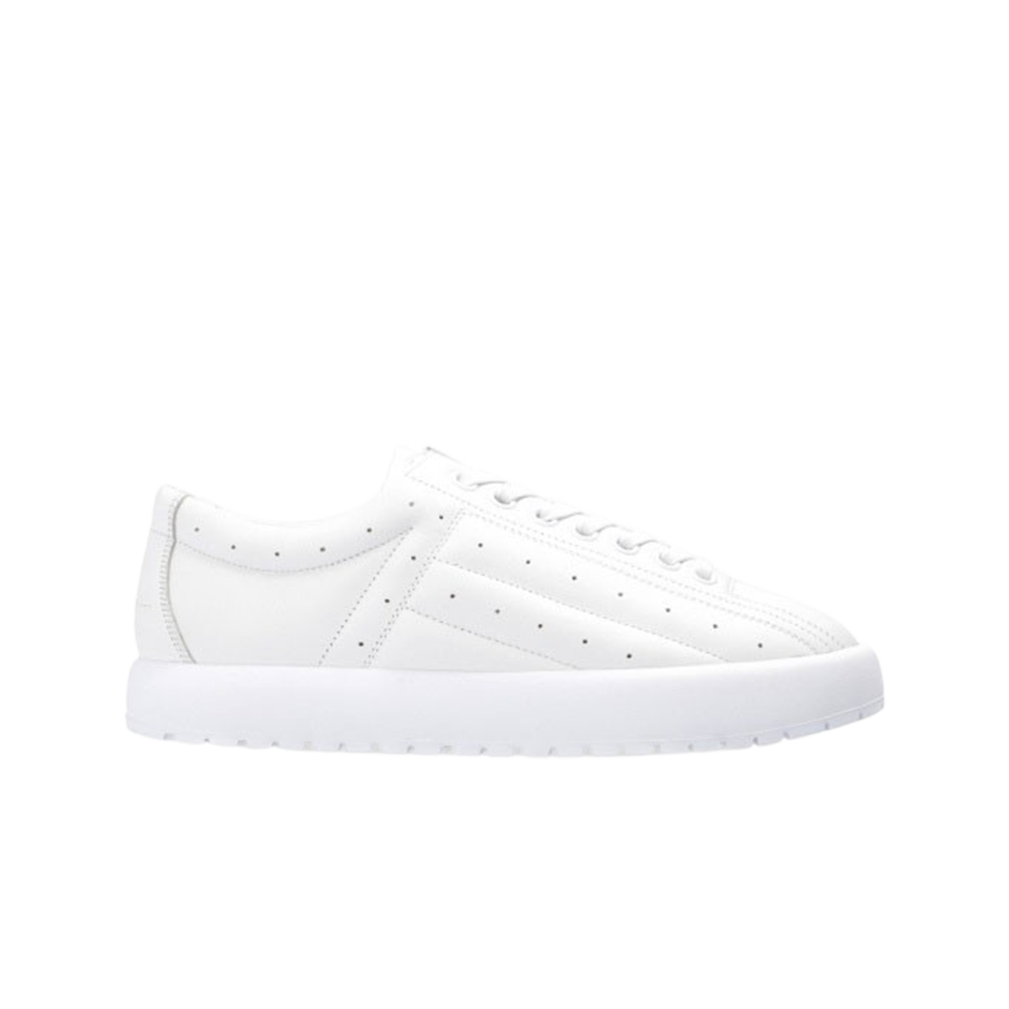 (W) MM6 메종 마르지엘라 퀼티드 퍼포레이티드 스니커즈 화이트((W) MM6 Maison Margiela Quilted Perforated Sneakers White) - 1