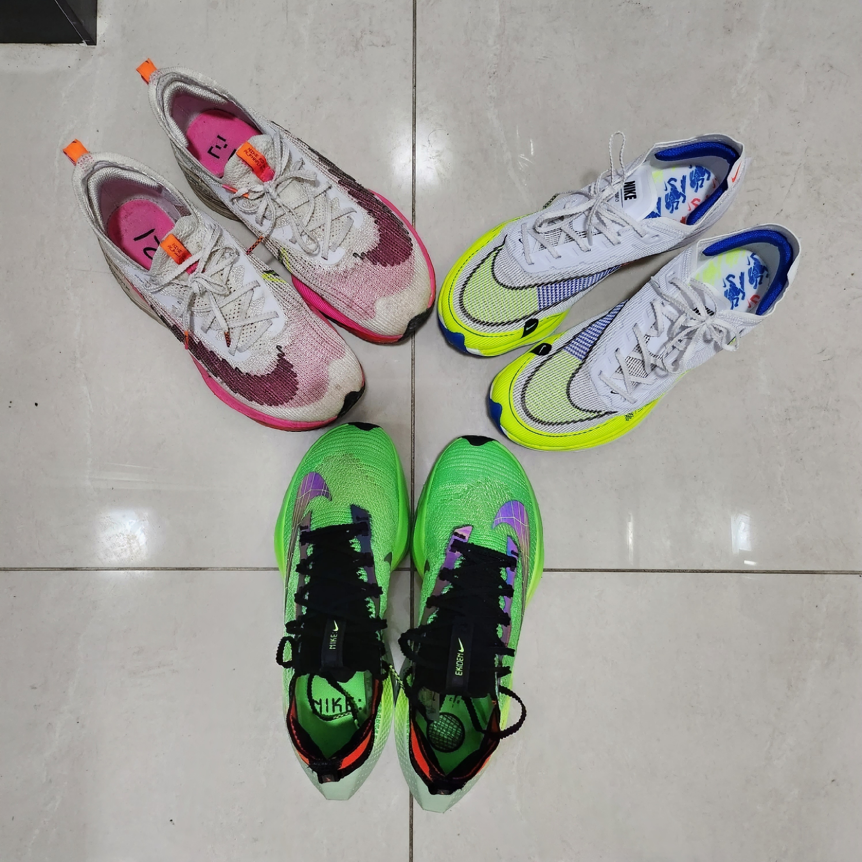 Nike Air Zoom Alphafly Next% Flyknit 2 Screem Green, Nike Air Zoom Alphafly Next% Flyknit Rawdacious 착용 스타일