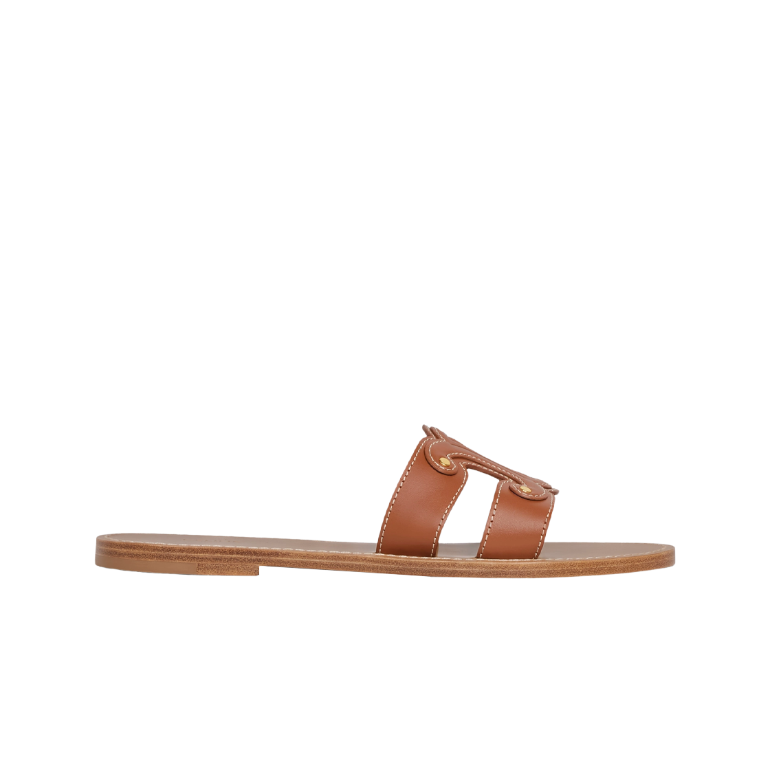 (W) 셀린느 카프스킨 트리옹프 뮬 탄((W) Celine Triomphe Mule in Calfskin Tan)