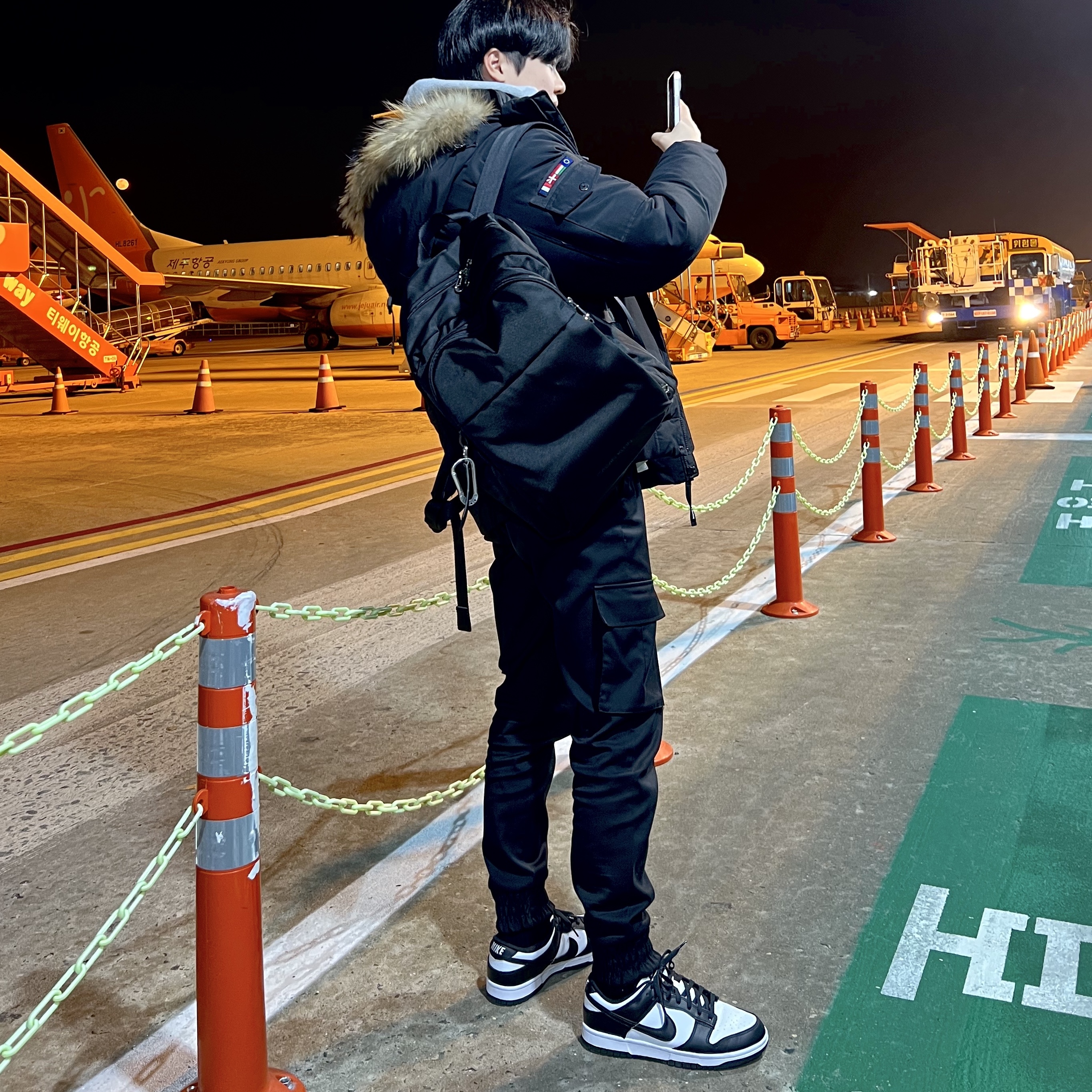 Nike Dunk Low Retro Black 착용 스타일