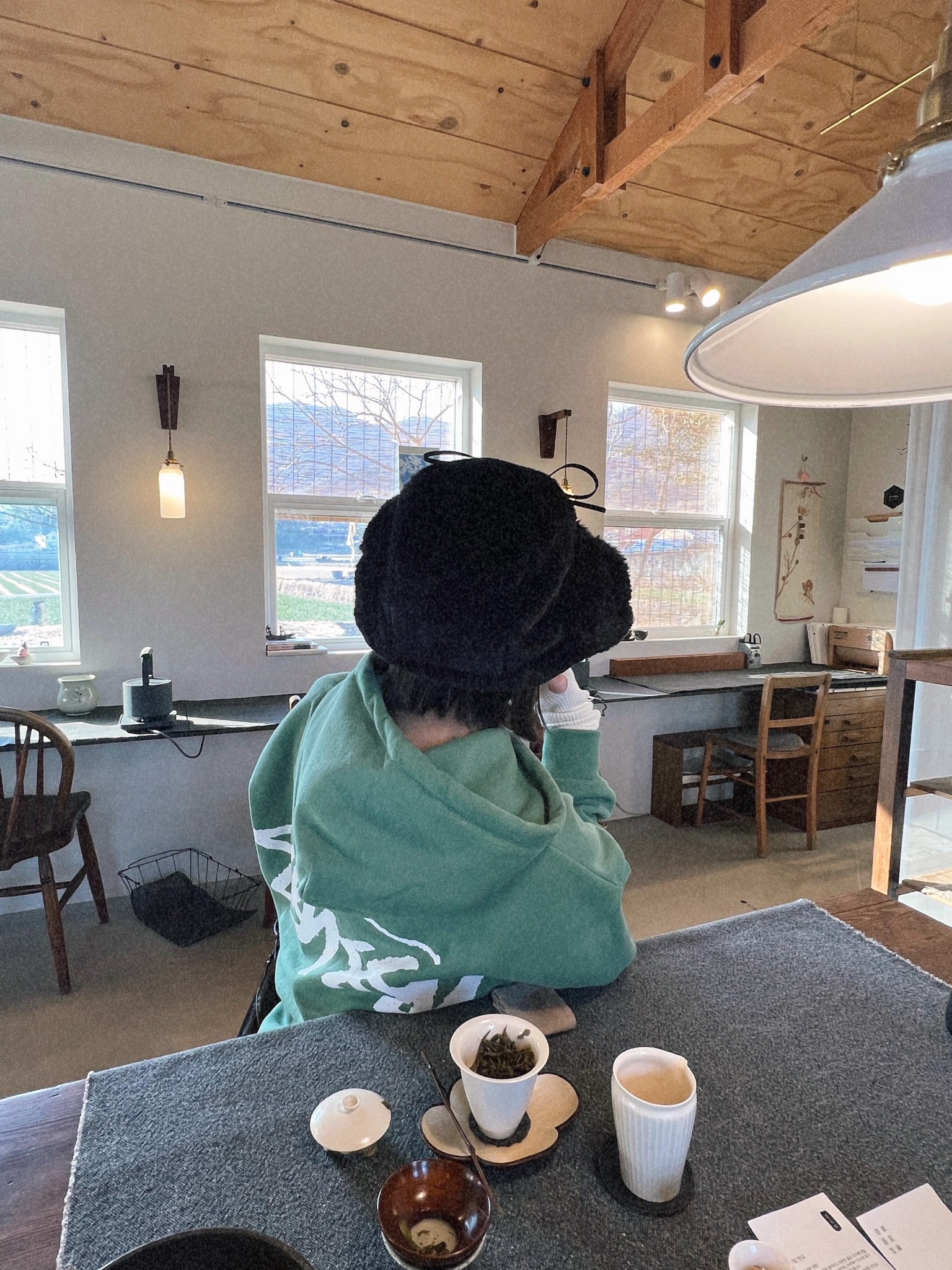 Stussy Big Stock Hoodie Green 착용 스타일 - 3