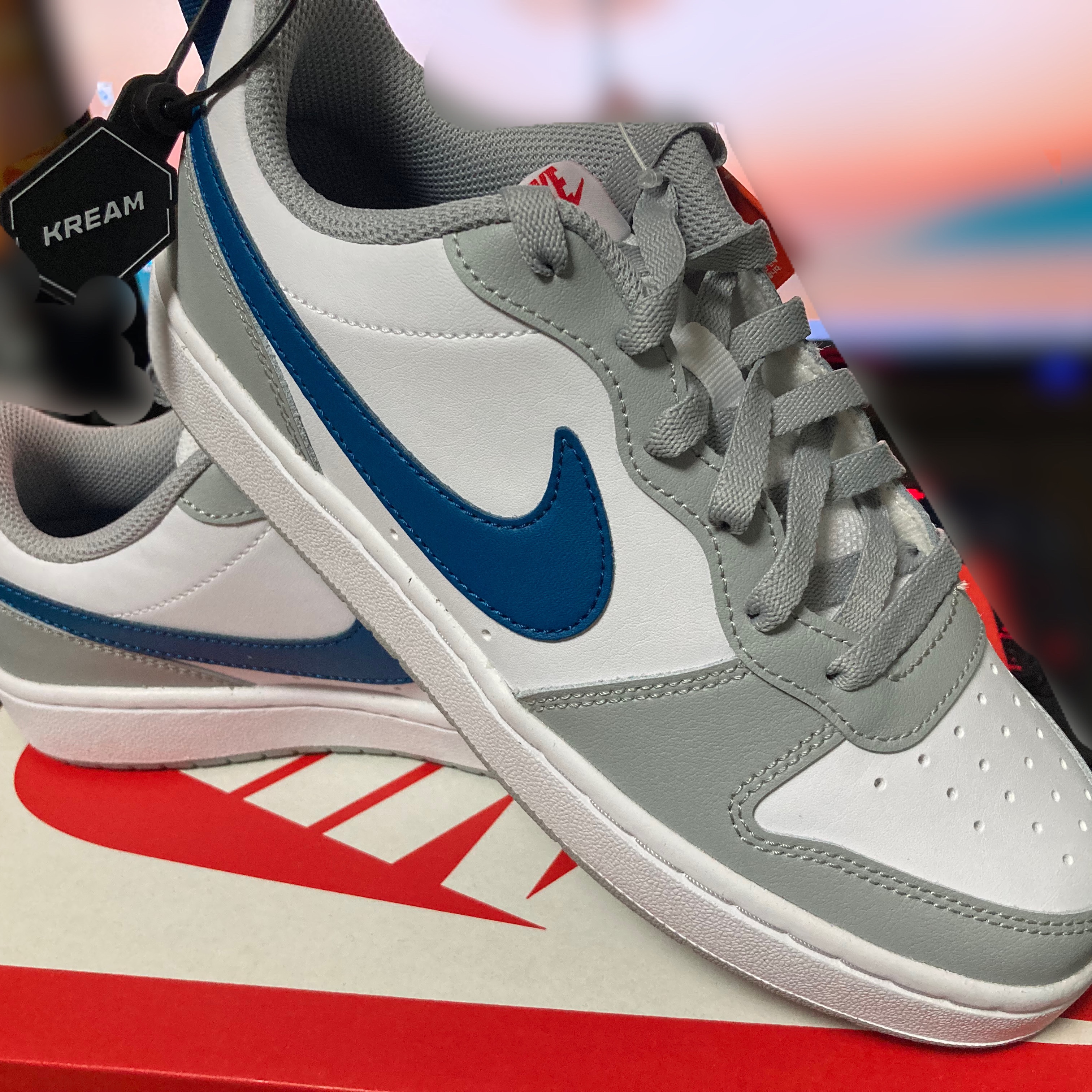 (GS) Nike Court Borough Low 2 Light Smoke Grey 착용 스타일