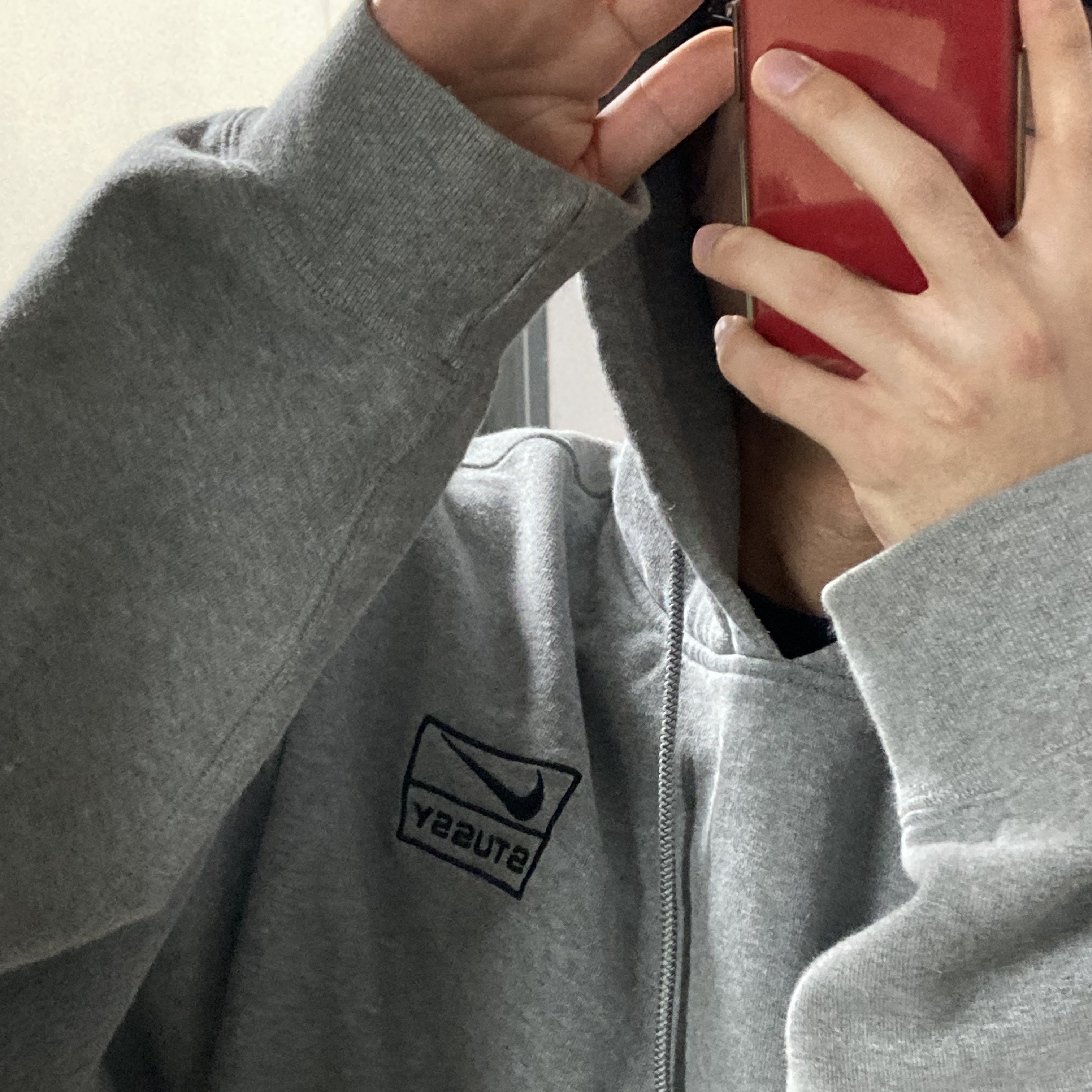 Nike x Stussy NRG RA Pullover Hoodie Dark Grey Heather (DJ9488-063) 착용 스타일