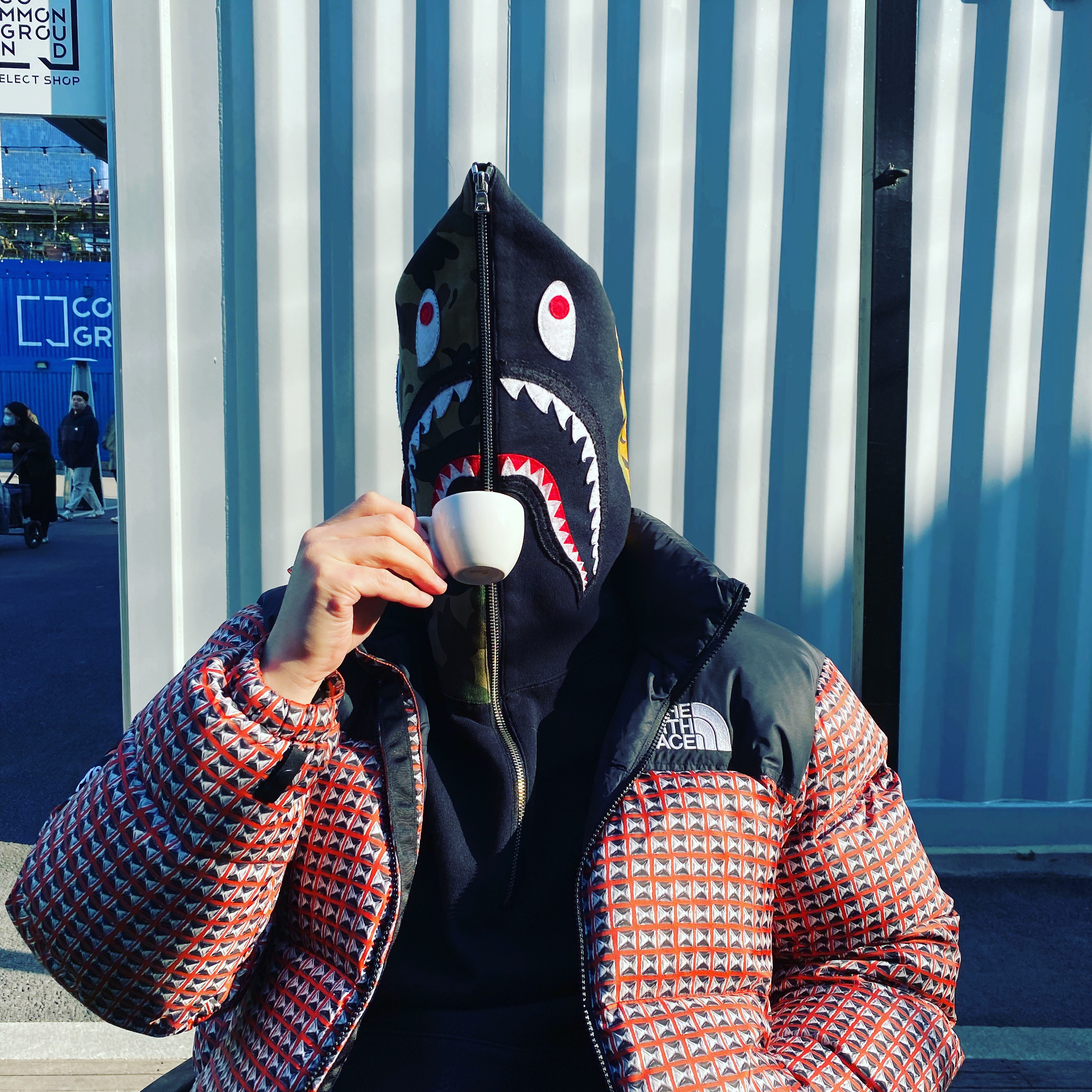 Supreme x The North Face Studded Nuptse Jacket Red - 21SS 착용 스타일
