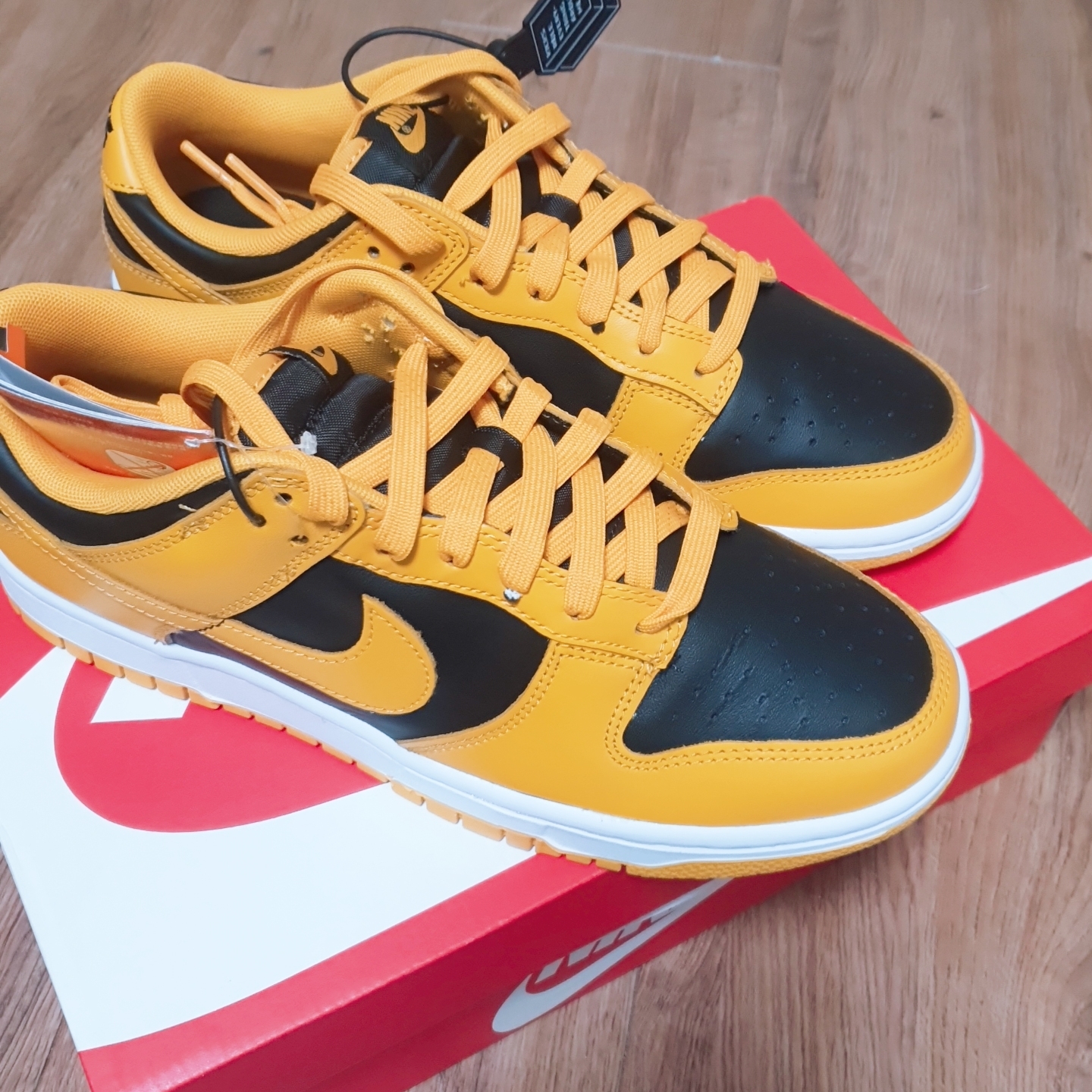 Nike Dunk Low Retro Championship Goldenrod 착용 스타일