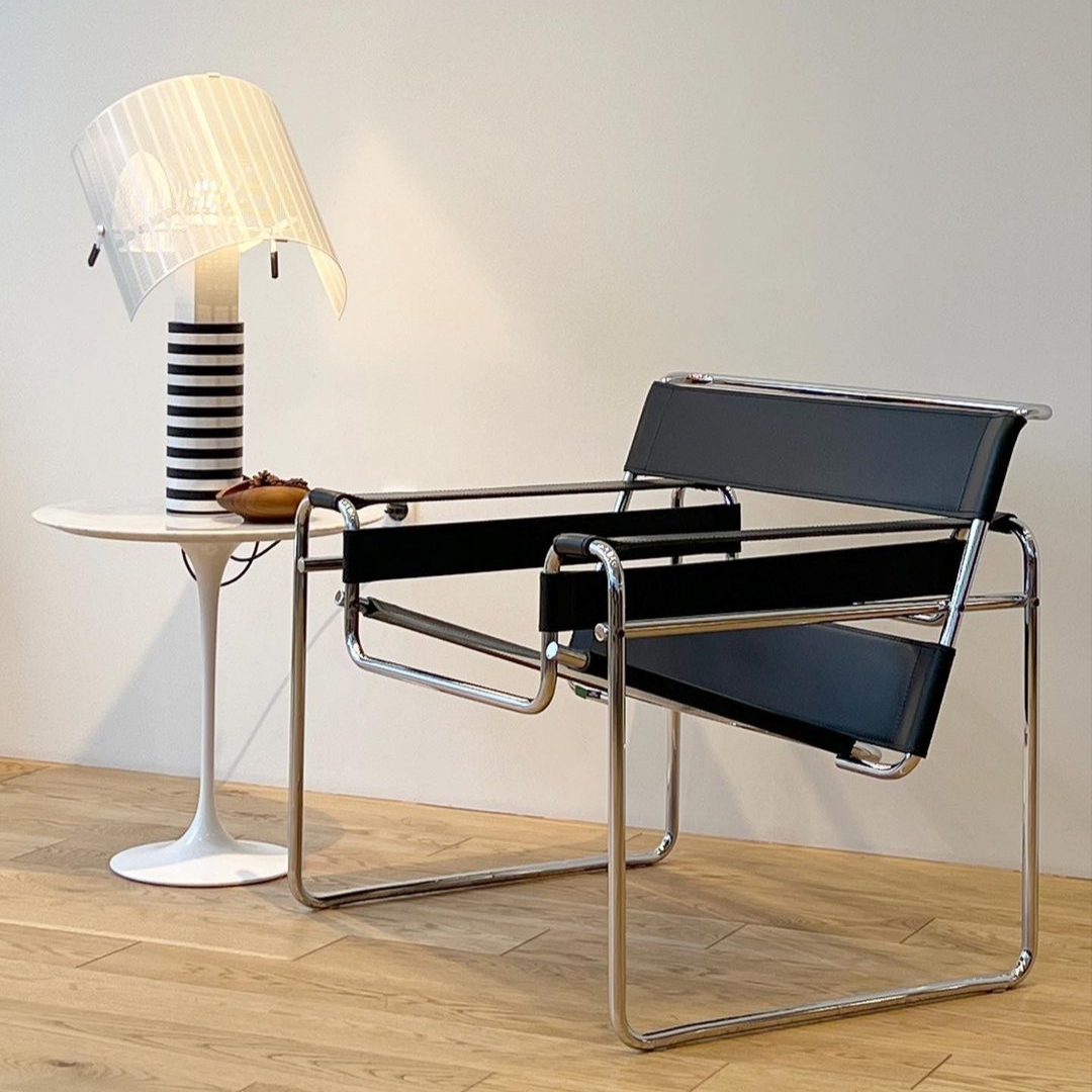 Artemide Shogun, Knoll Wassily Lounge Chair Black 착용 스타일 - 1
