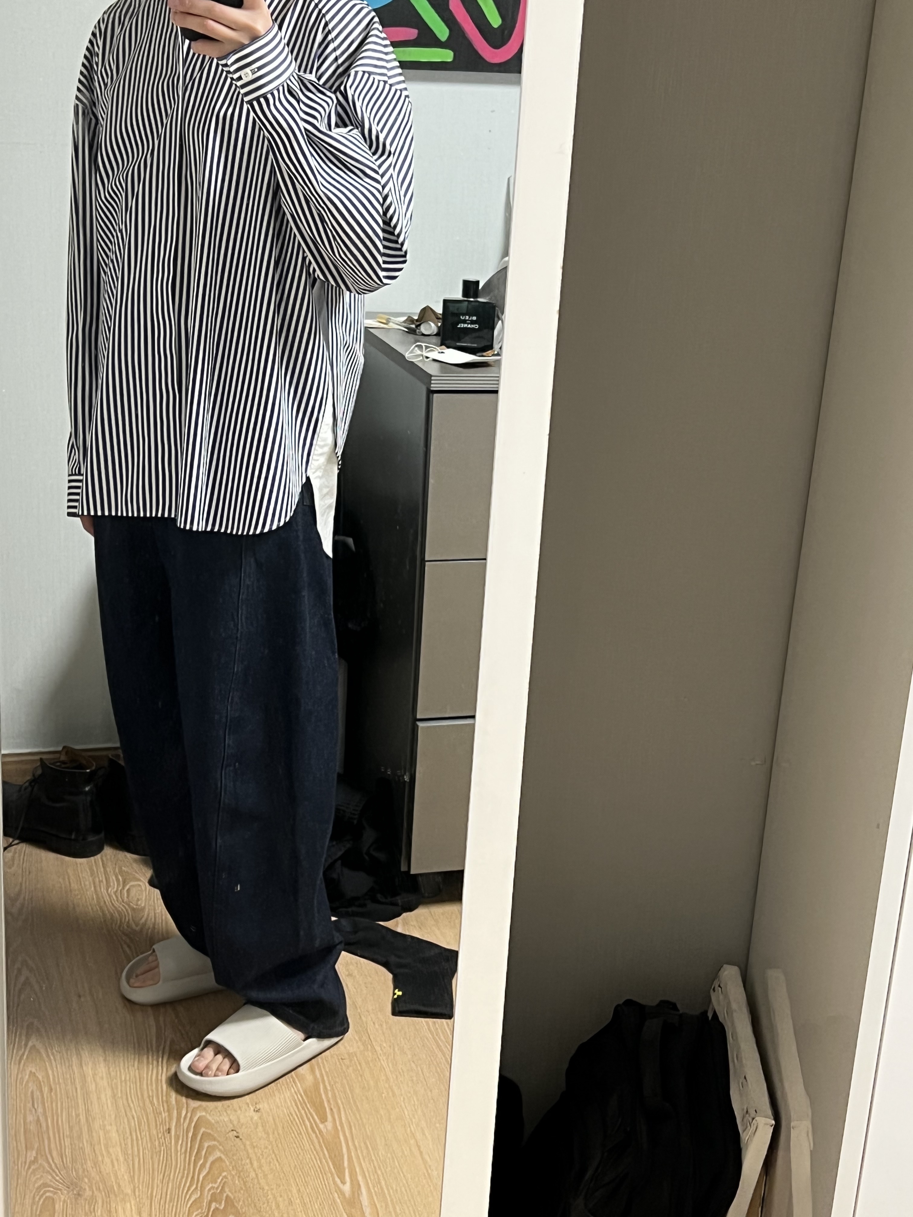 Lemaire Twisted Belted Pants Denim Indigo 착용 스타일