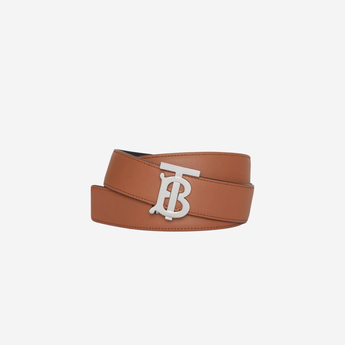 (W) Burberry Monogram Motif Reversible Leather TB Belt Malt Brown Black 상세 이미지 1