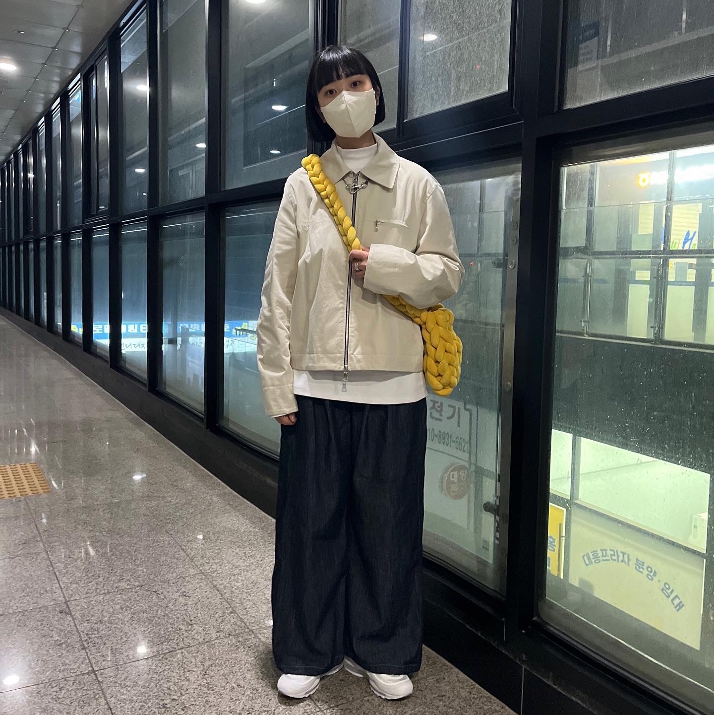 (W) Nike Air Max 97 White Pure Platinum 착용 스타일 - 1