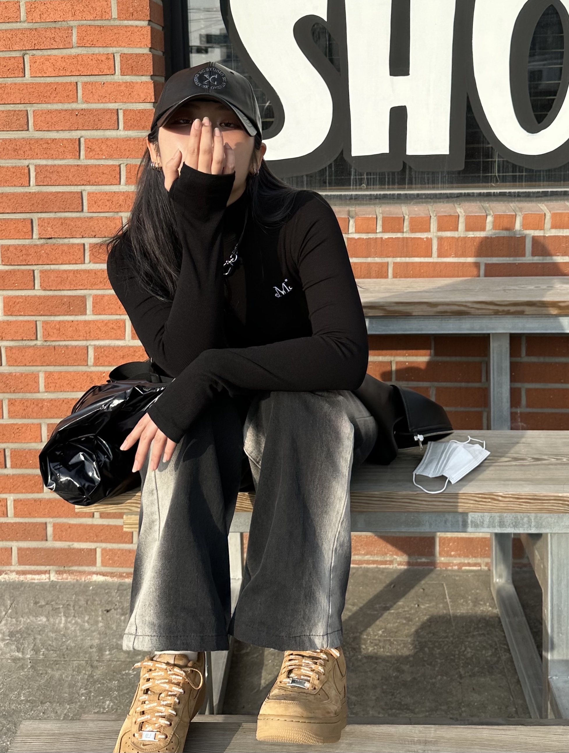 Nike x Supreme Air Force 1 Low Flax 착용 스타일 - 2