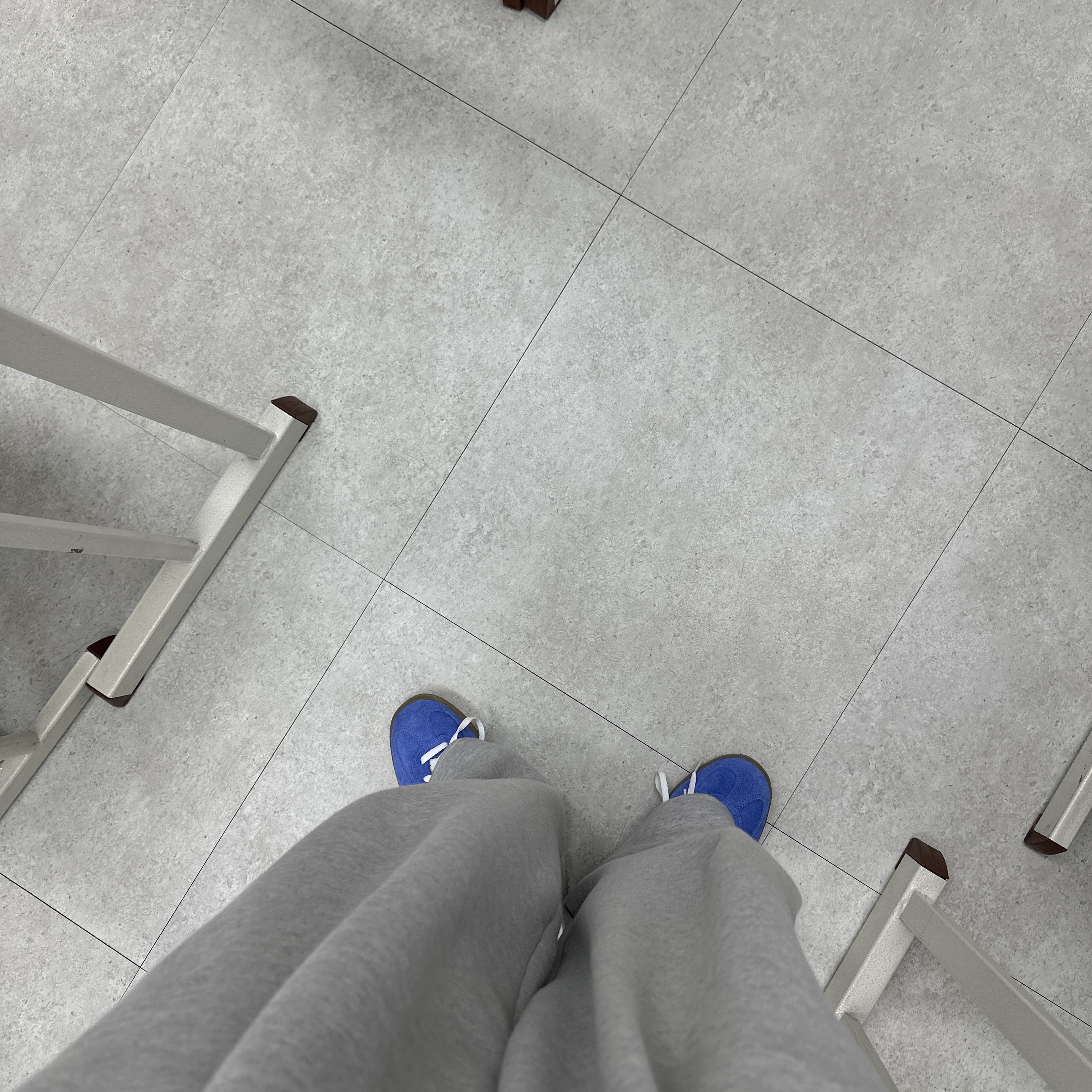 (W) Adidas Gazelle Indoor Blue Fusion Cloud White 착용 스타일 - 1