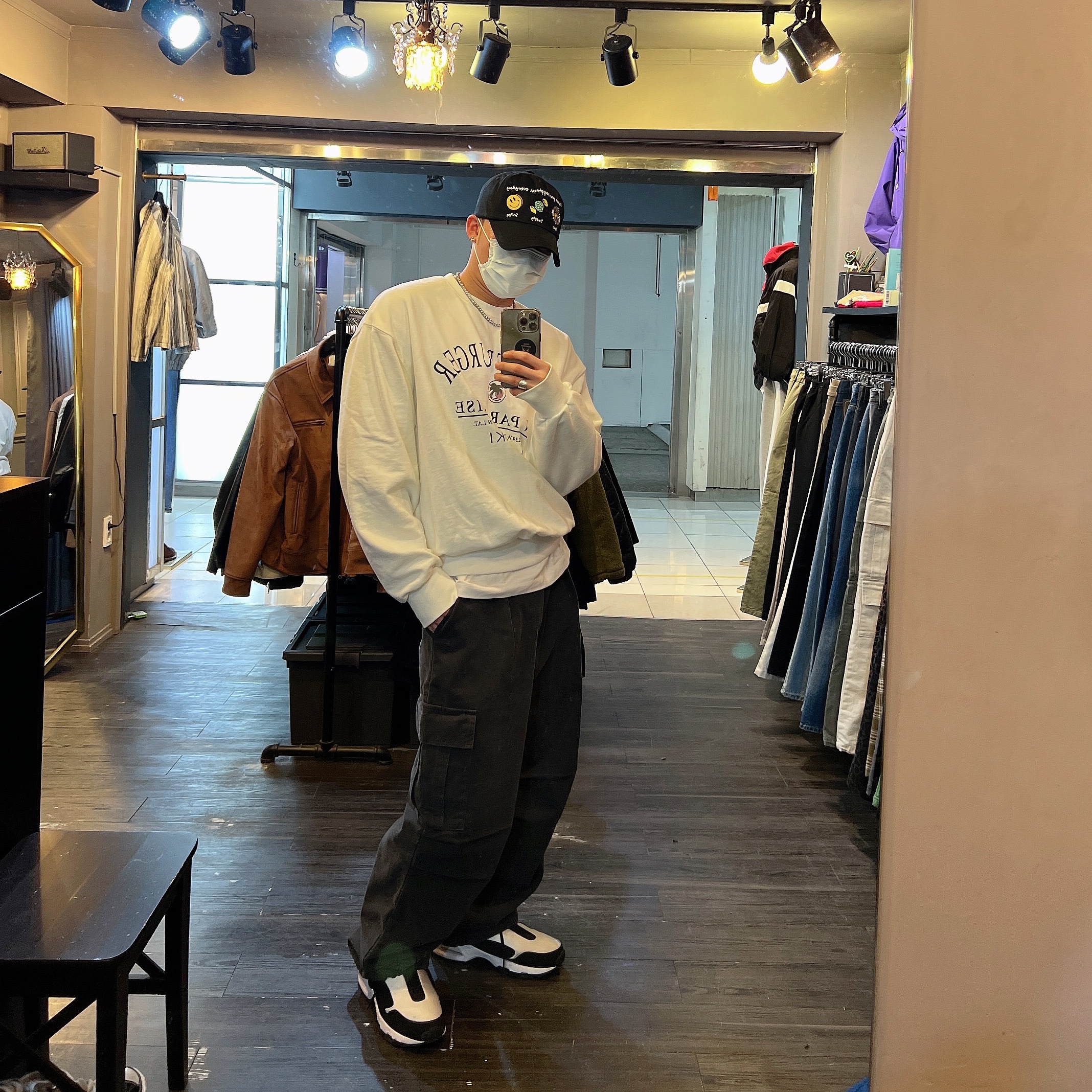 Nike x Comme des Garcons Homme Plus Air Max Sunder SP White Black 착용 스타일 - 2