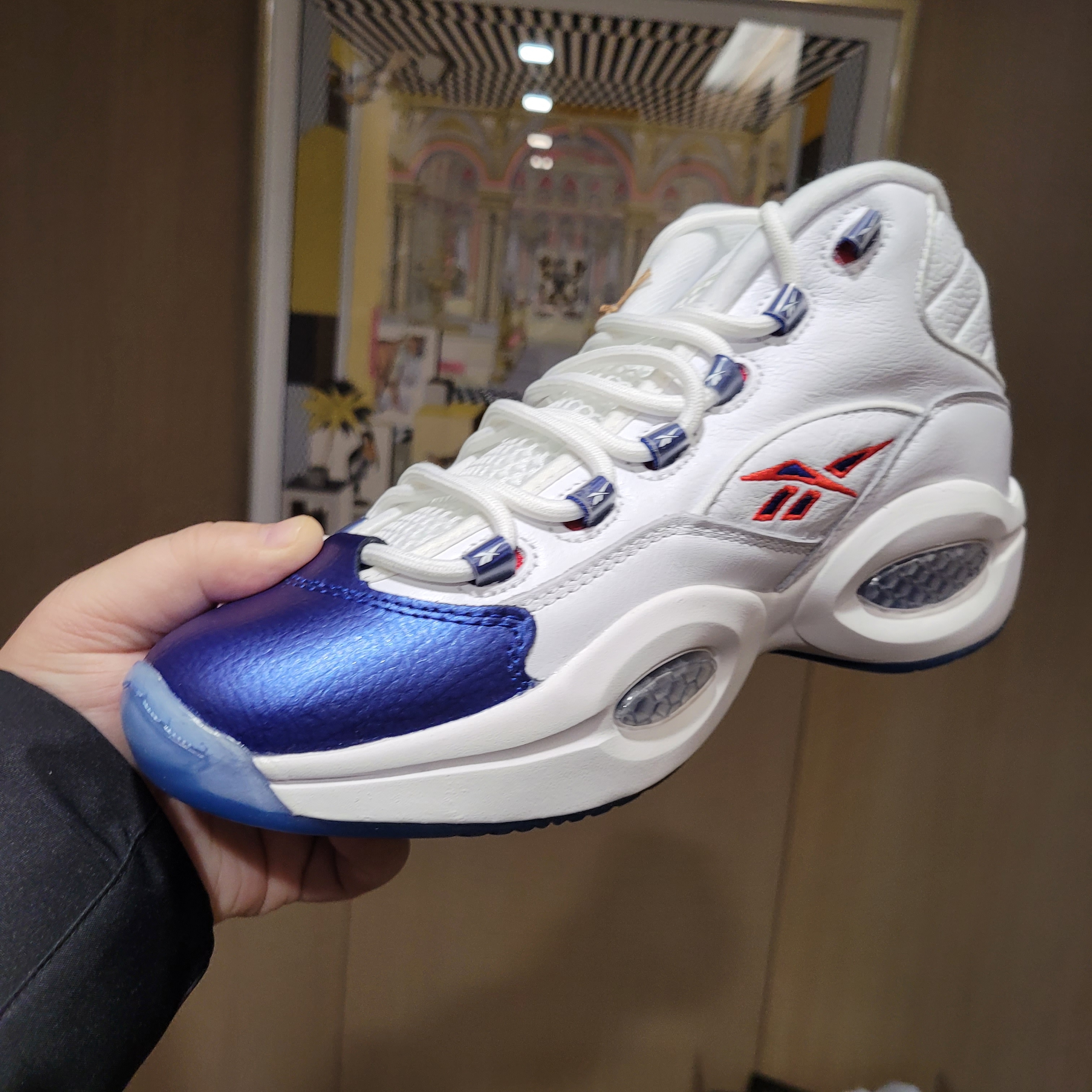 Reebok Question Mid Double Cross 착용 스타일
