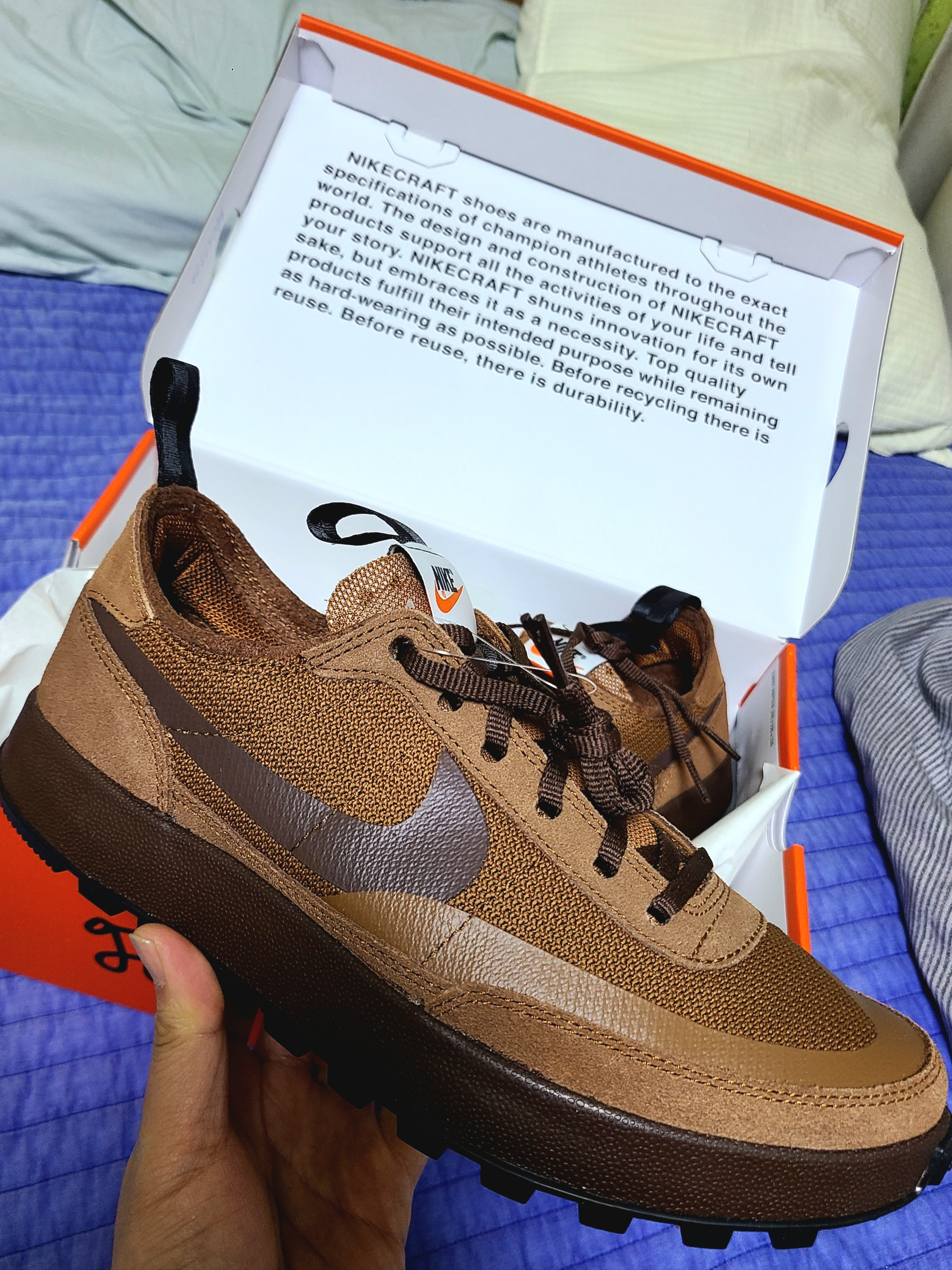 Nike x Tom Sachs General Purpose Shoe Brown 착용 스타일 - 1