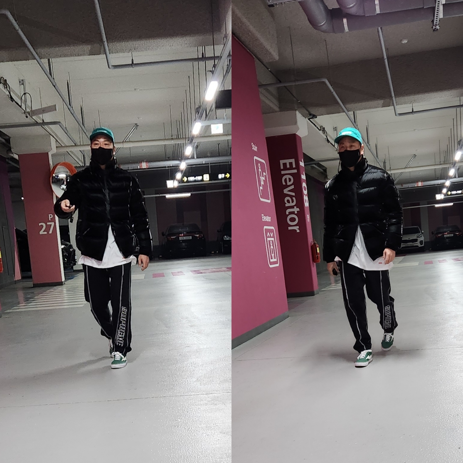Supreme Coverstitch Sweatpants Black - 22SS 착용 스타일