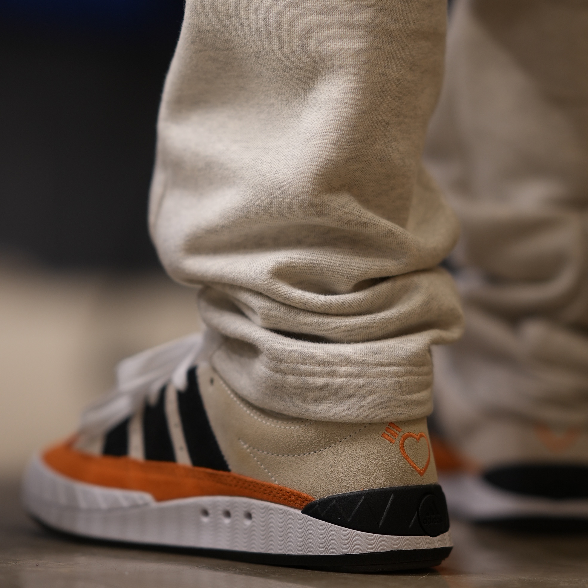Adidas x Human Made Adimatic White 착용 스타일 - 2