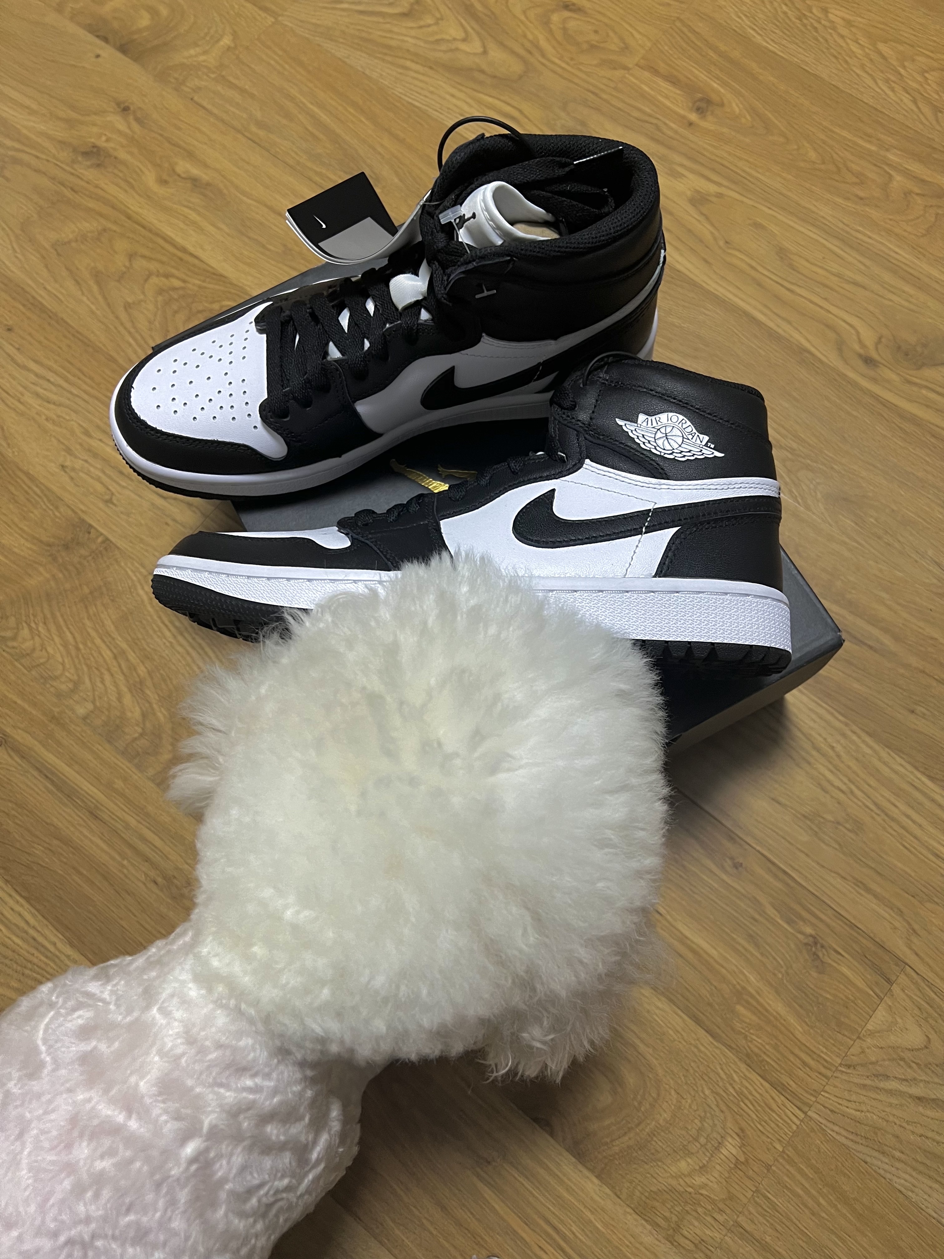 Jordan 1 High Golf White Black 착용 스타일 - 1