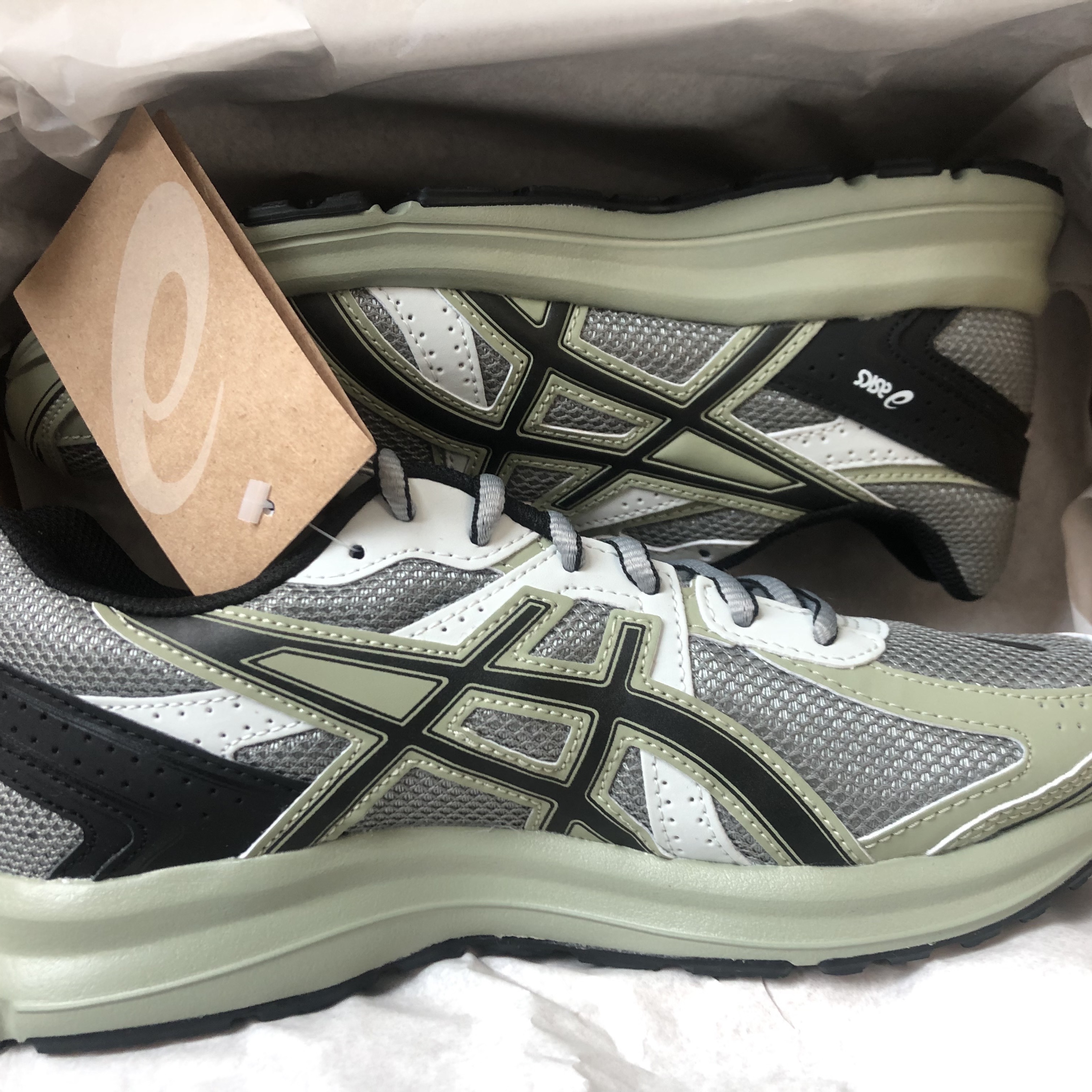 Asics Jog 100 S Sheet Rock - 2E Wide 착용 스타일