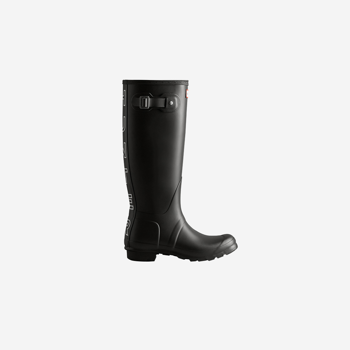 헌터 우먼 오리지날 톨 헌터 백스트랩 프린트 블랙 화이트