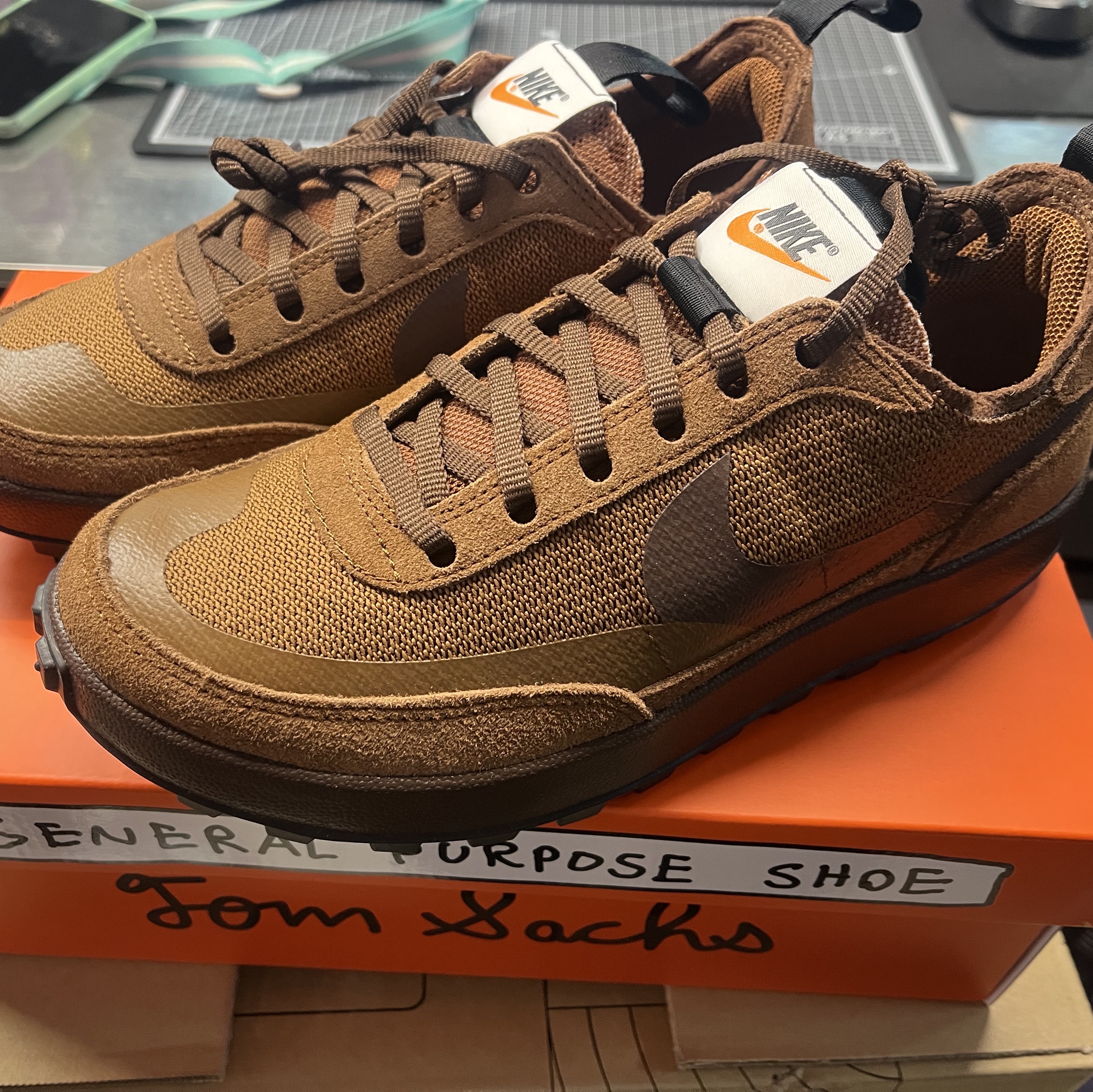 Nike x Tom Sachs General Purpose Shoe Brown 착용 스타일 - 2