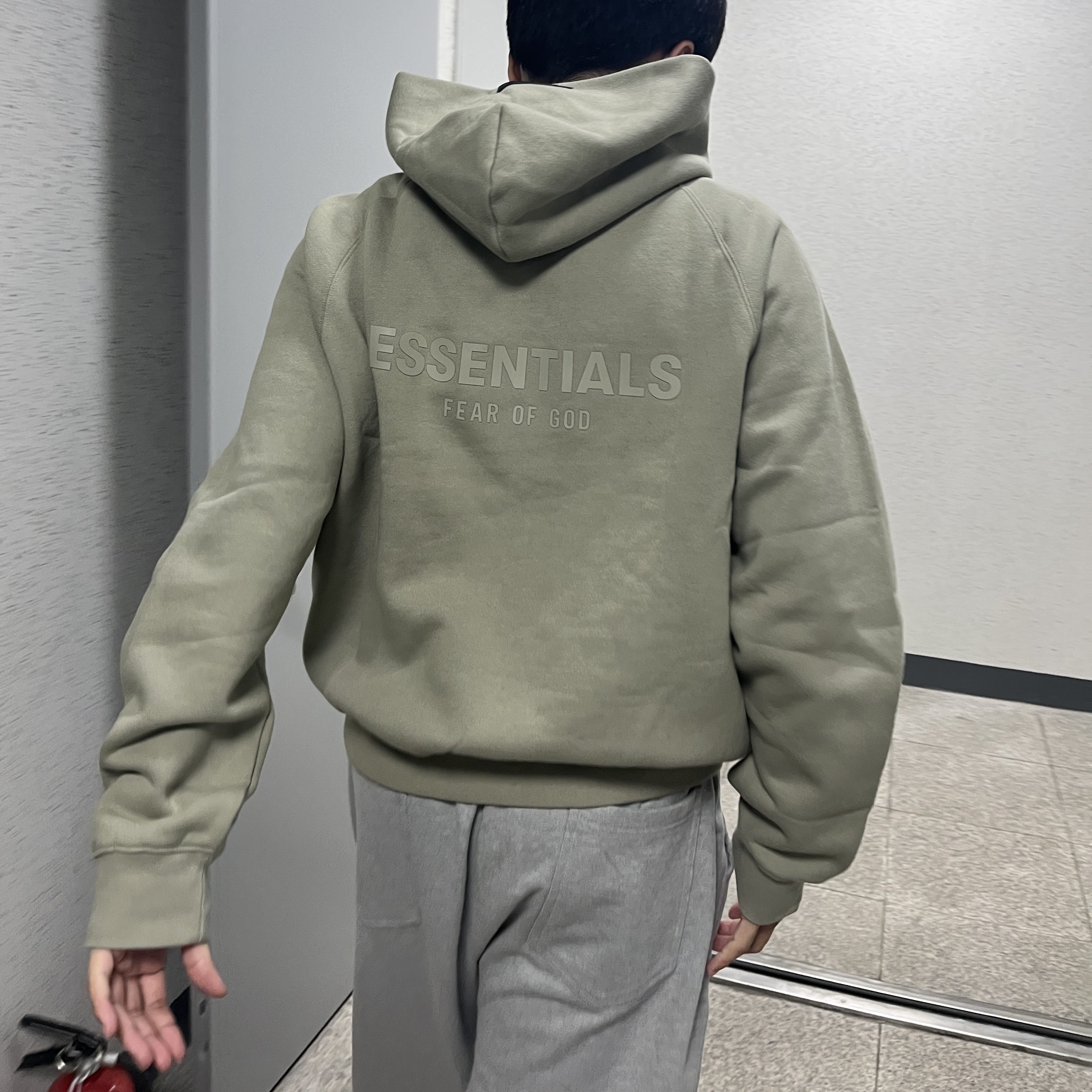 Essentials Pull-Over Hoodie Pistachio - 21FW 착용 스타일